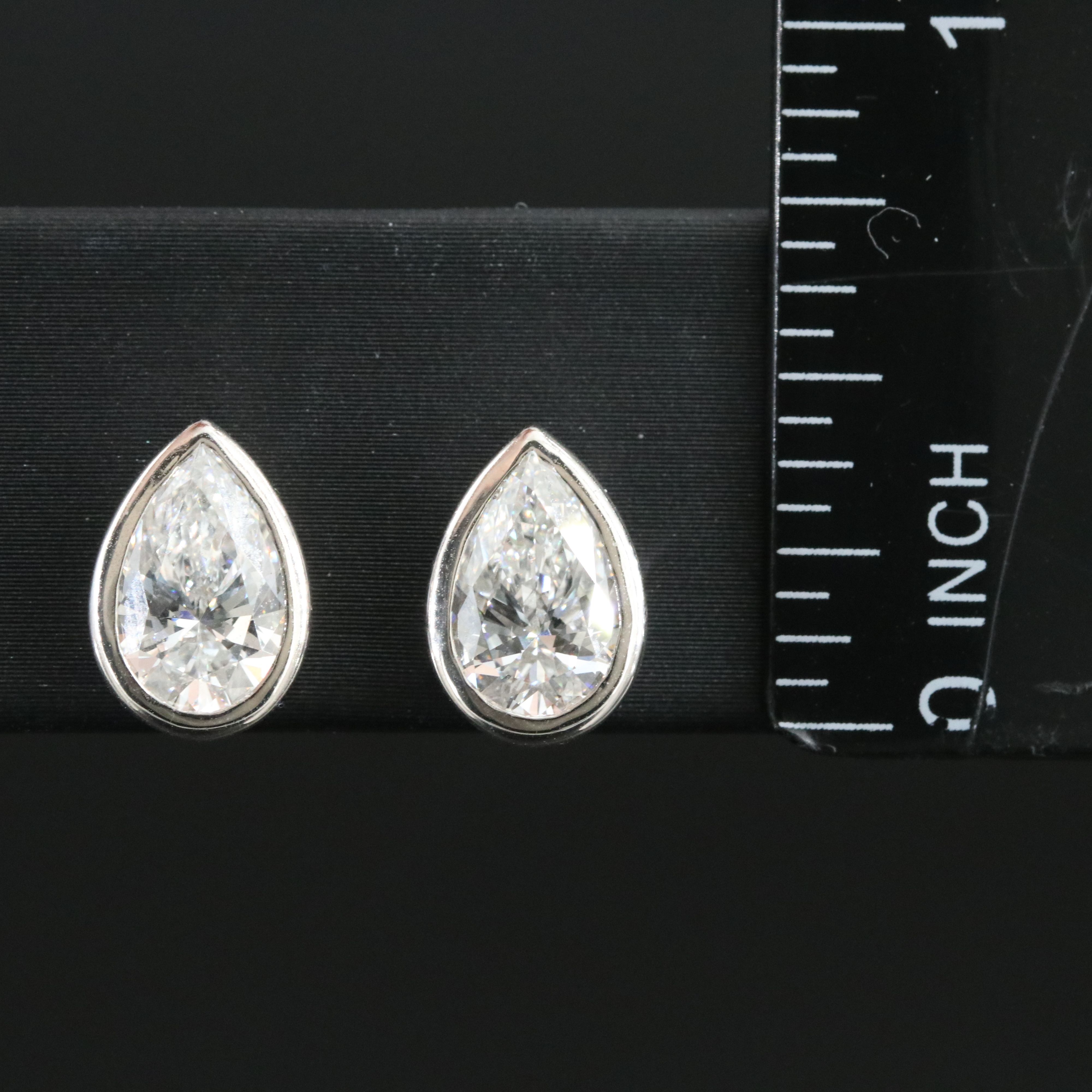 14K 2.57 CTW Lab Grown Diamond Stud Earrings with IGI Reports