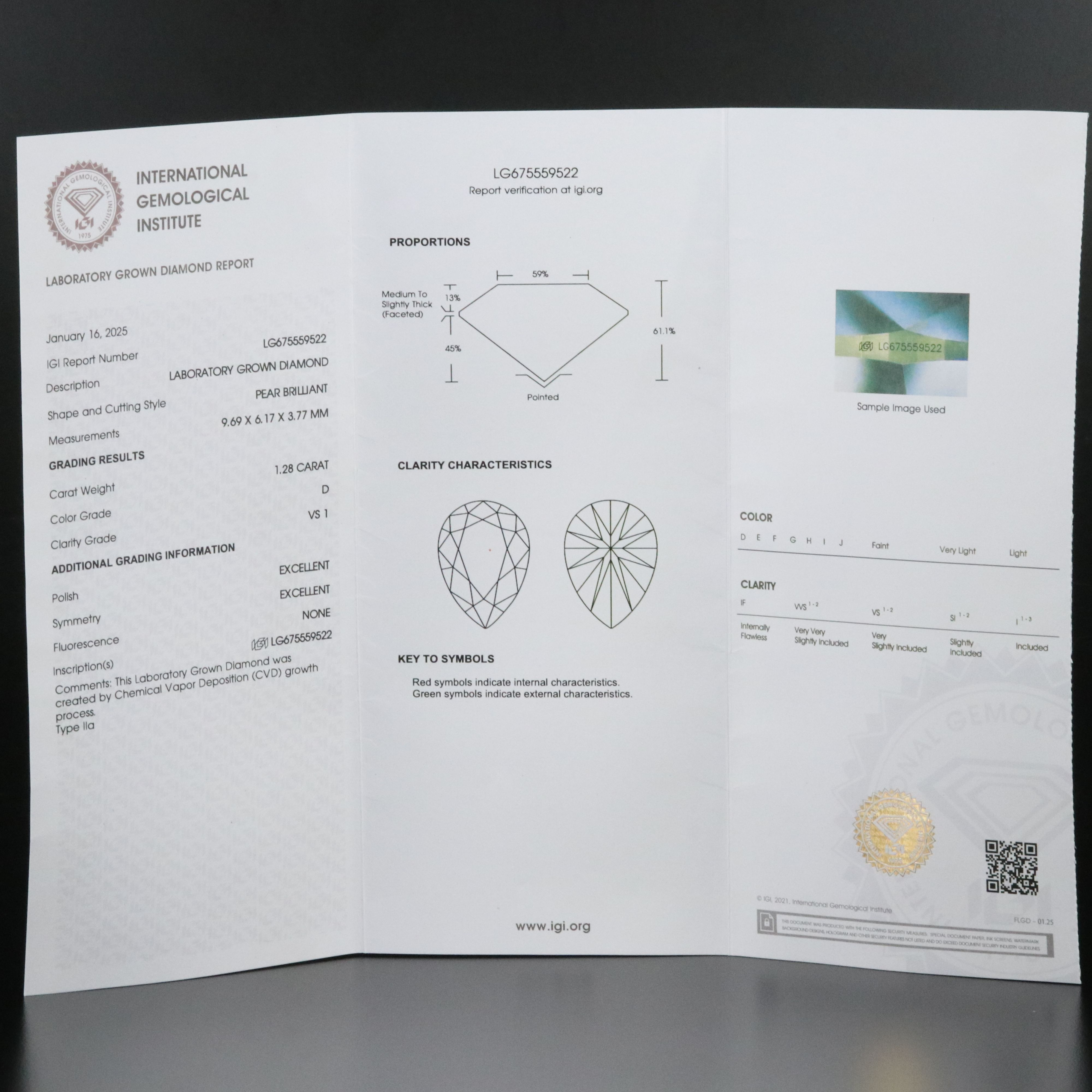 14K 2.57 CTW Lab Grown Diamond Stud Earrings with IGI Reports