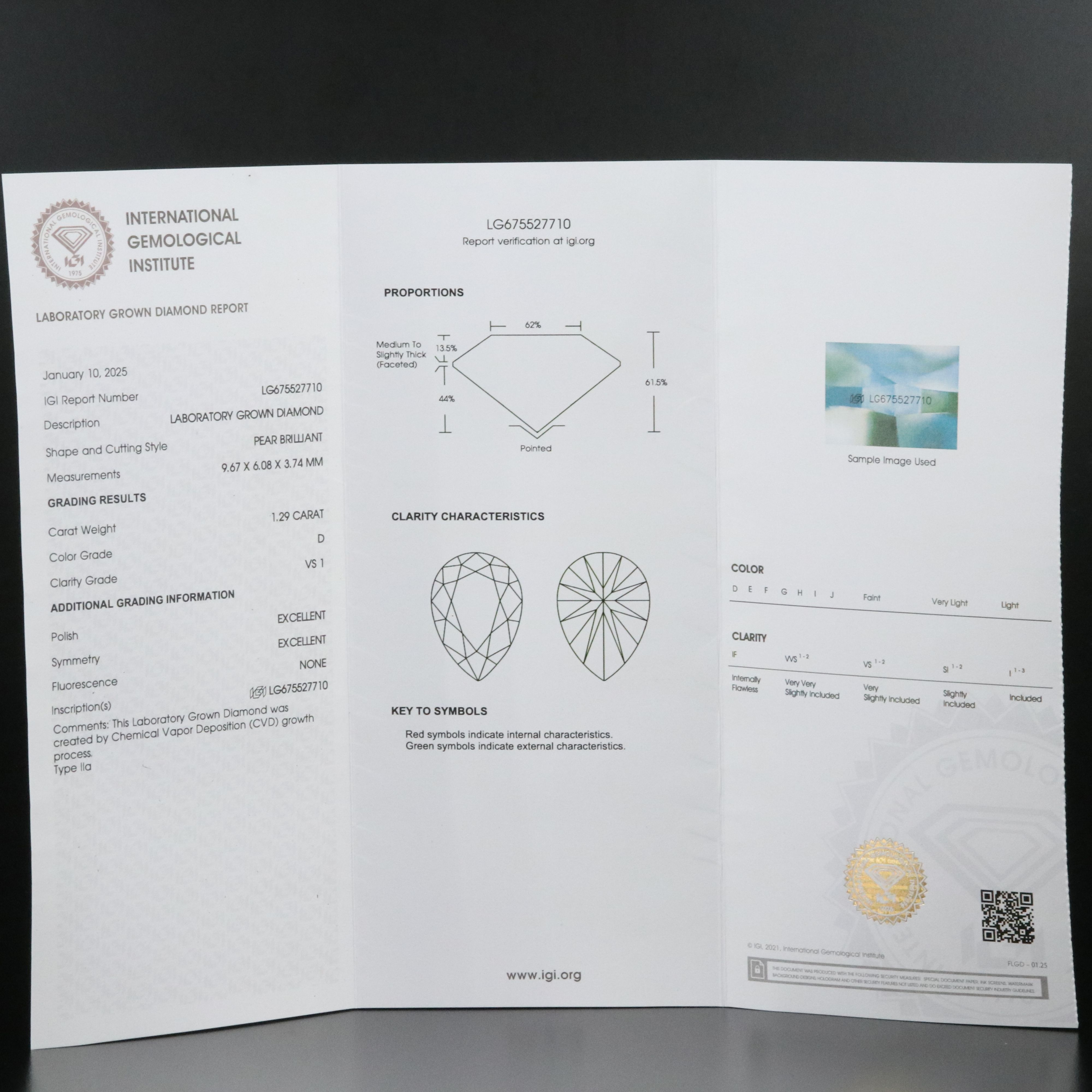 14K 2.57 CTW Lab Grown Diamond Stud Earrings with IGI Reports