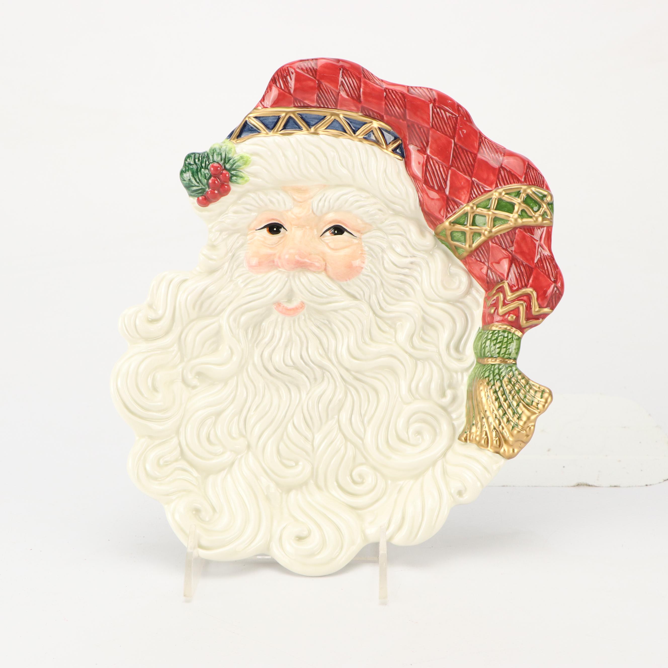 Fitz & Floyd "Winter Spice" Canapé Plate with Other Ceramic Tableware