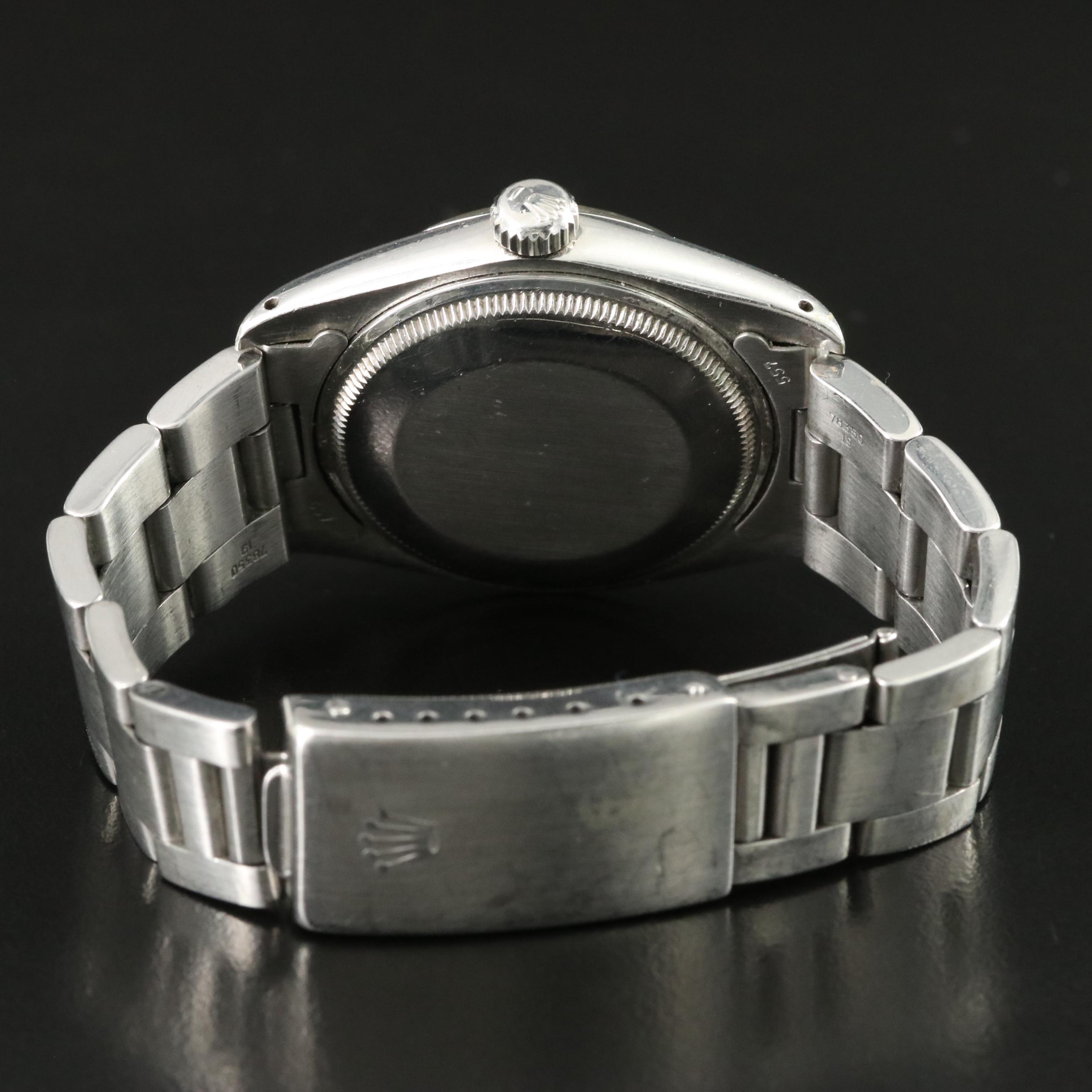 Rolex Oyster Perpetual Date 1500 Custom Dial 34mm Steel Automatic Watch c.1979