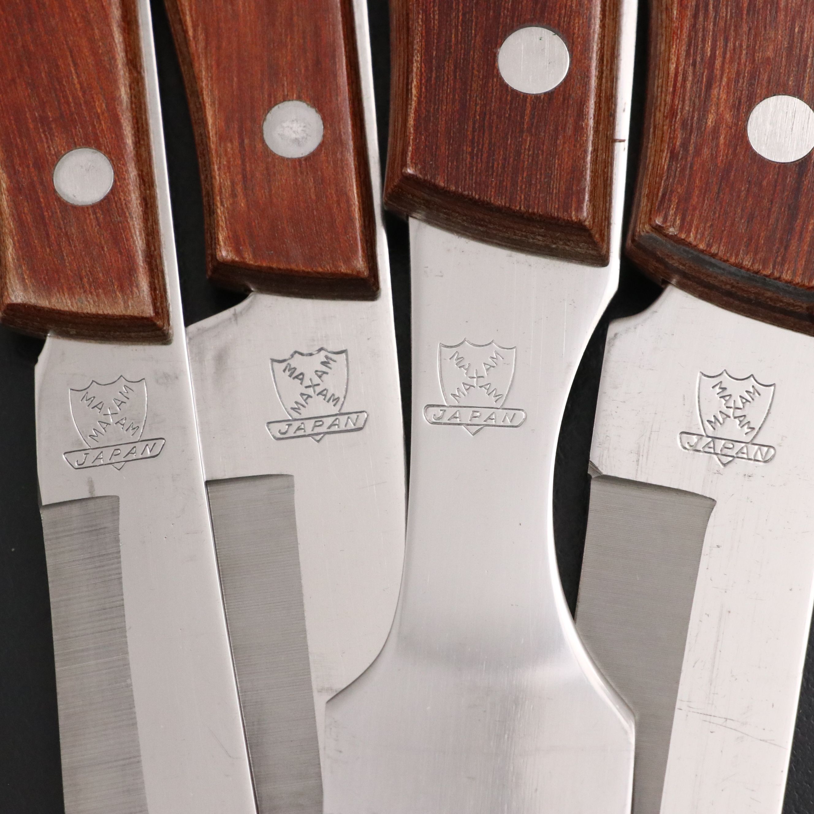 Maxam Steel Stainless Steel and Wood Handled Carving Sets