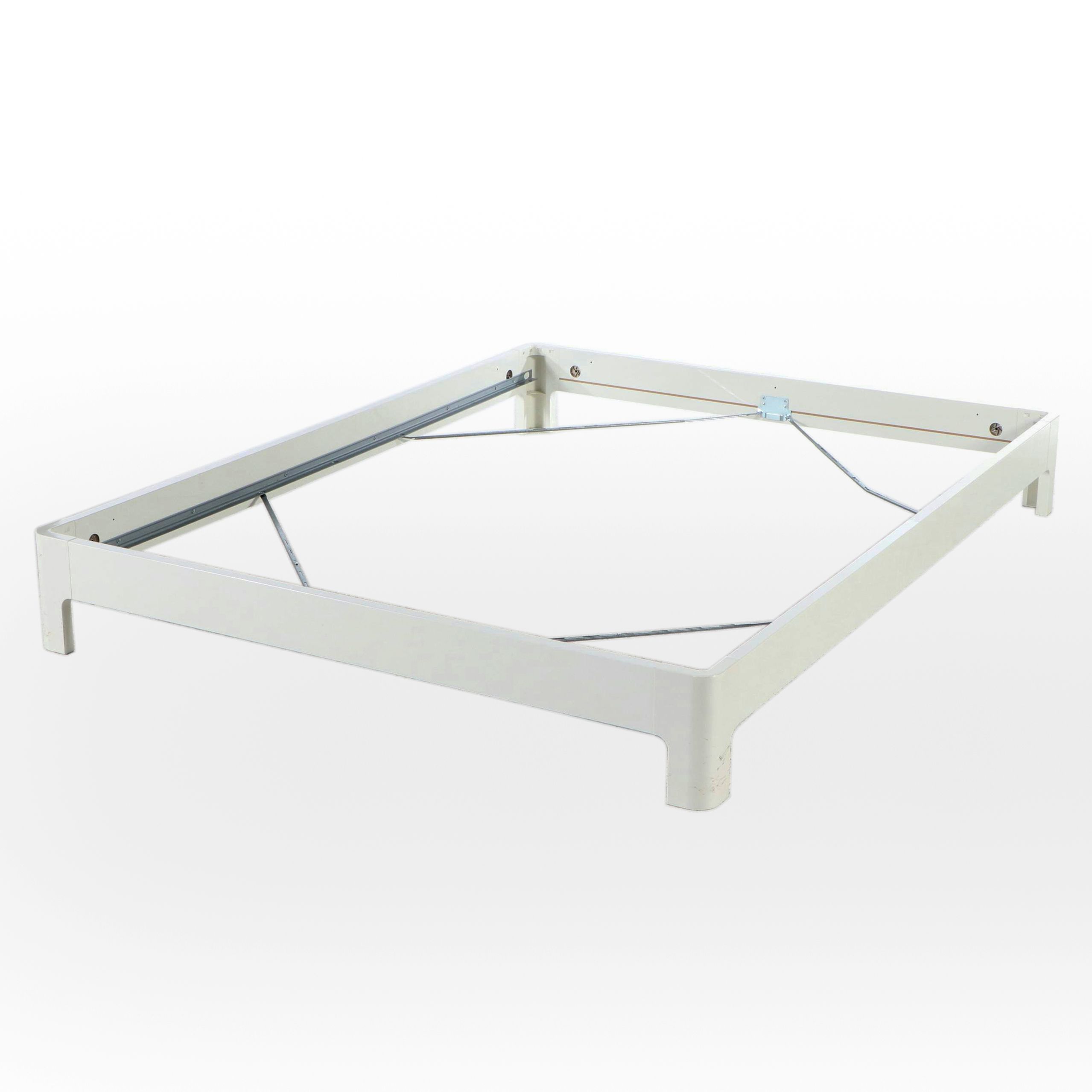 IKEA Modernist Style White Laminate Queen Size Bed Frame