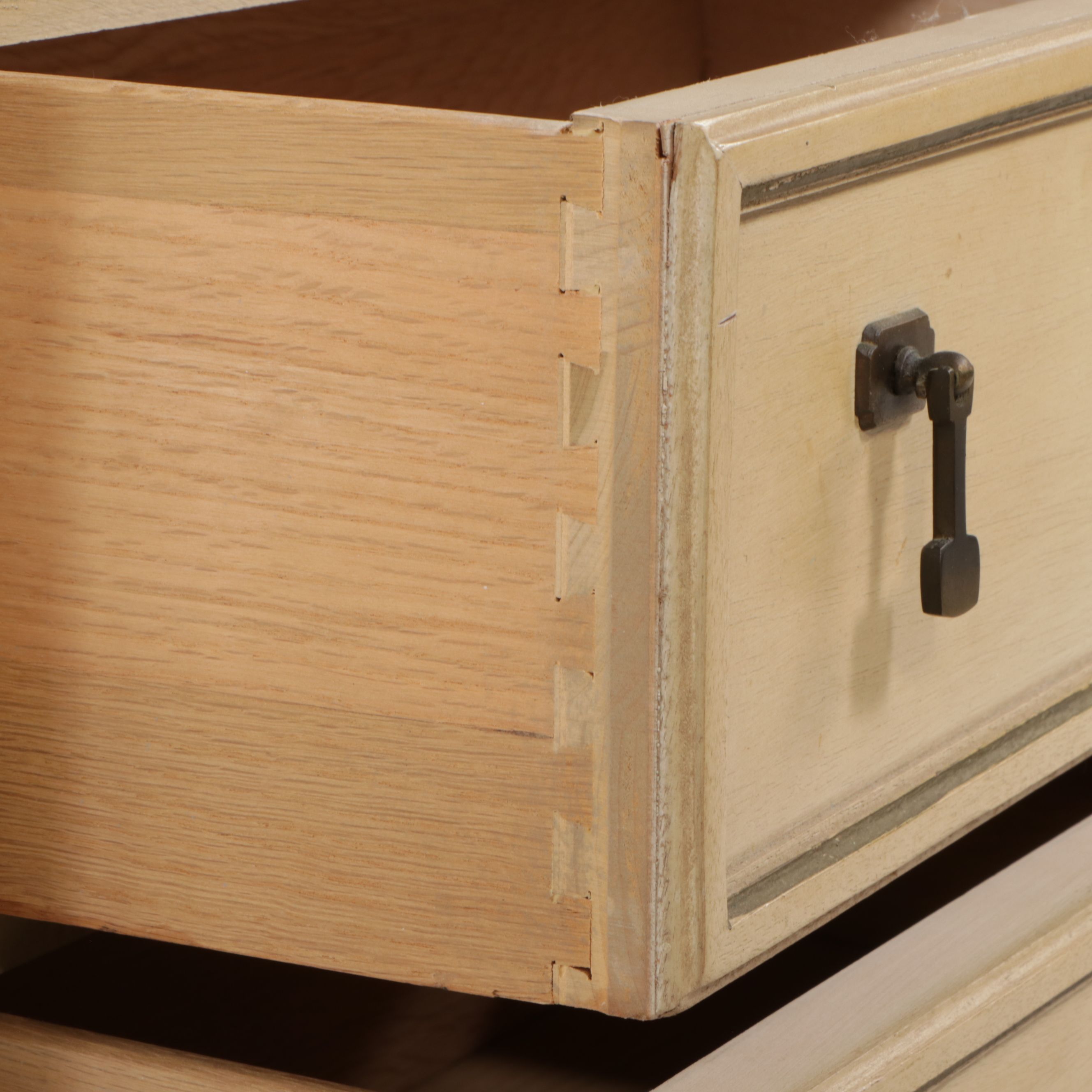 Brandt French Provincial Style Painted Wood Illuminated Curio Cabinet