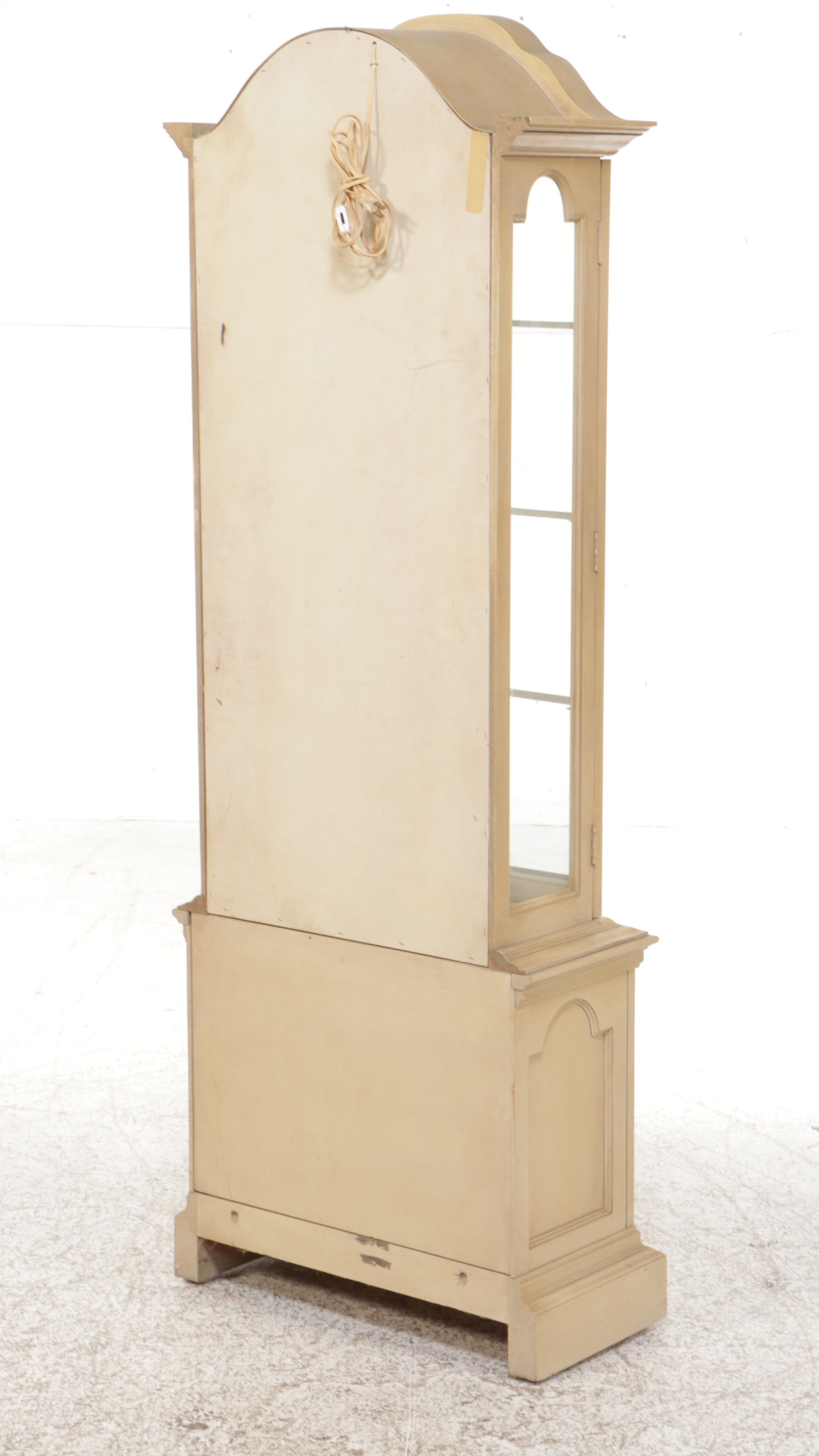 Brandt French Provincial Style Painted Wood Illuminated Curio Cabinet