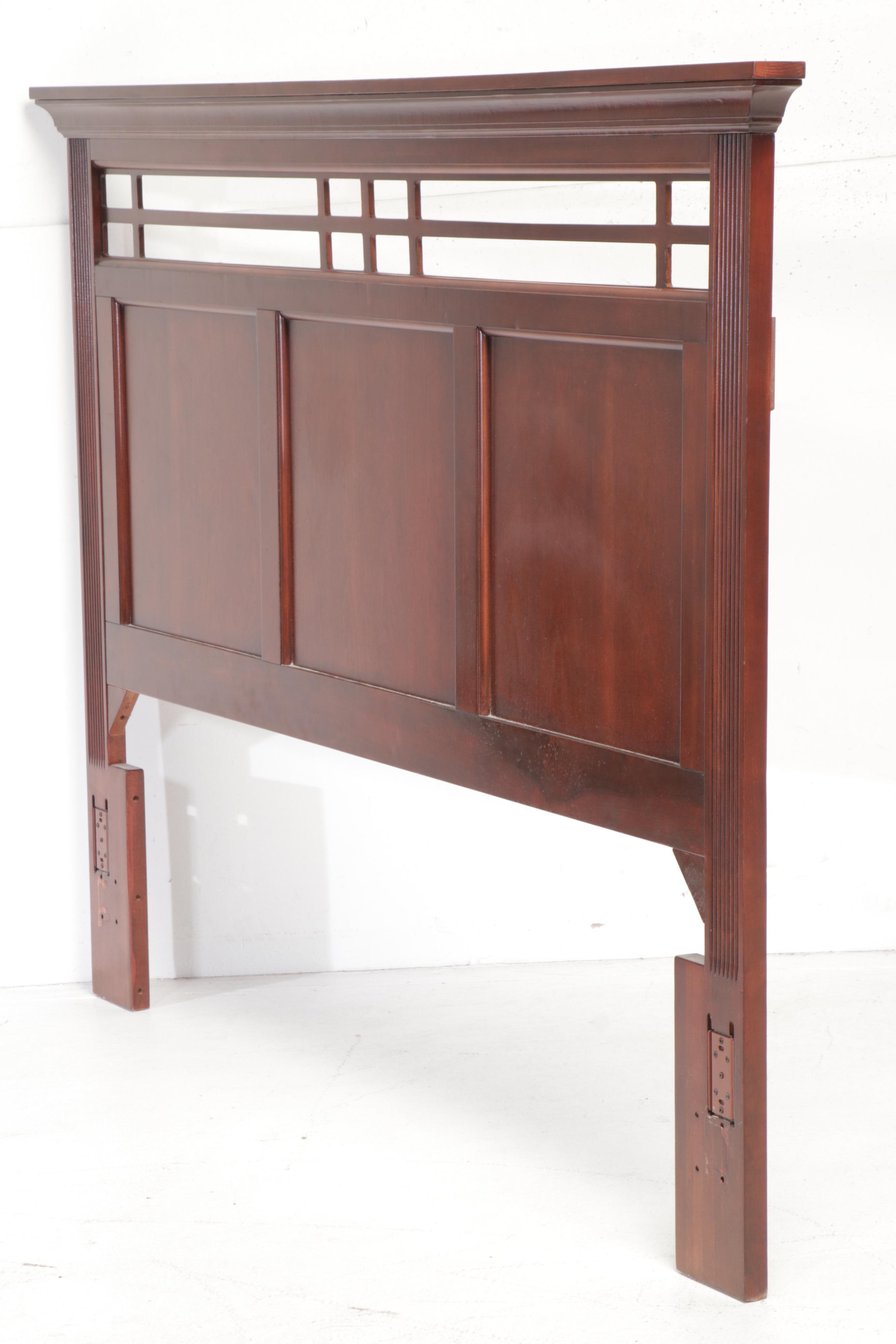 American Arts & Crafts Style Cherry Finish King Size Headboard