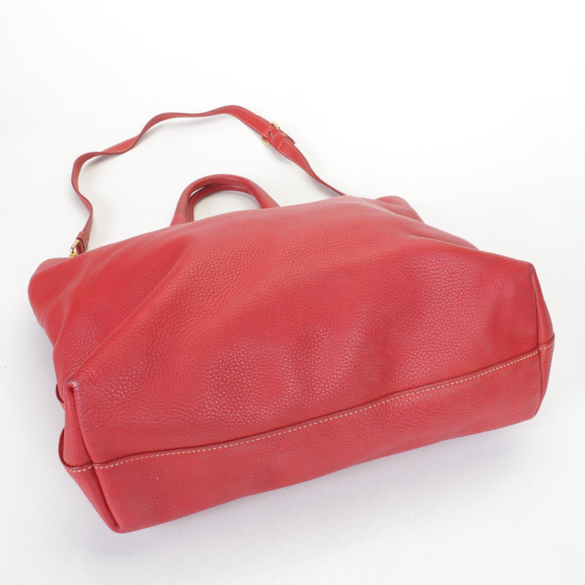 Prada Top Handle Tote in Red Vitello Daino Leather