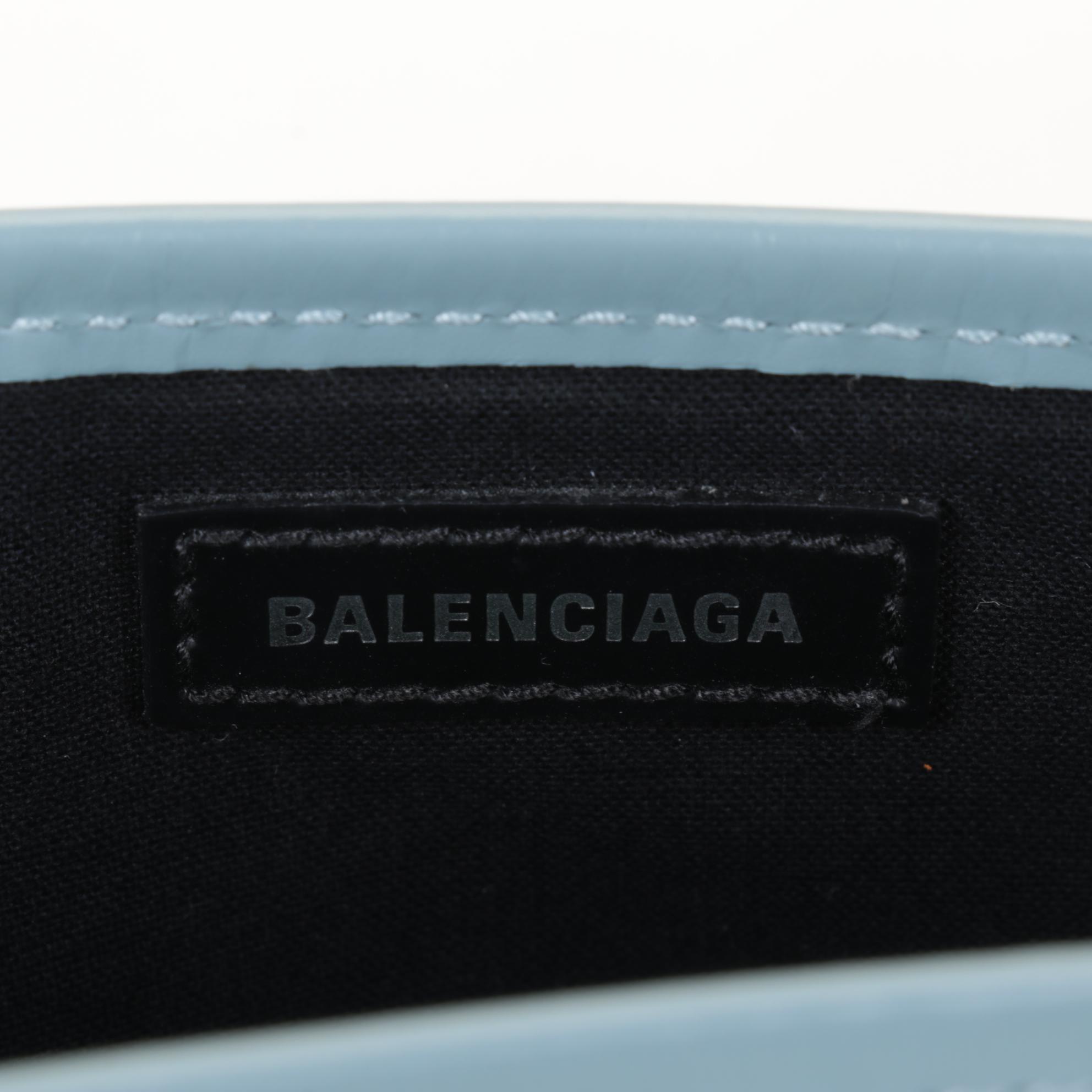Balenciaga Cabas Tote Bag in Blue Canvas and Leather