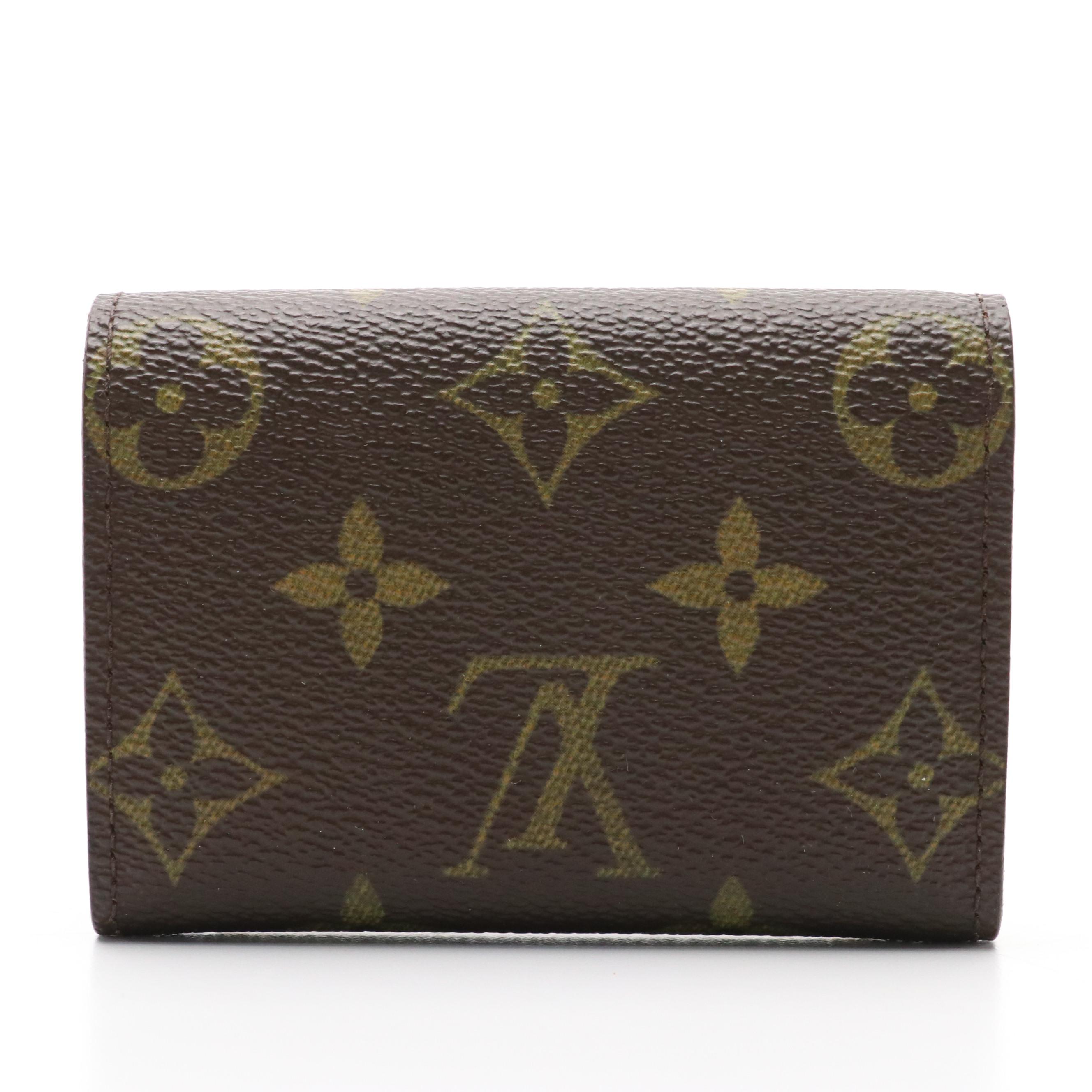 Louis Vuitton Compact Card Case in Monogram Canvas and Leather, With Box