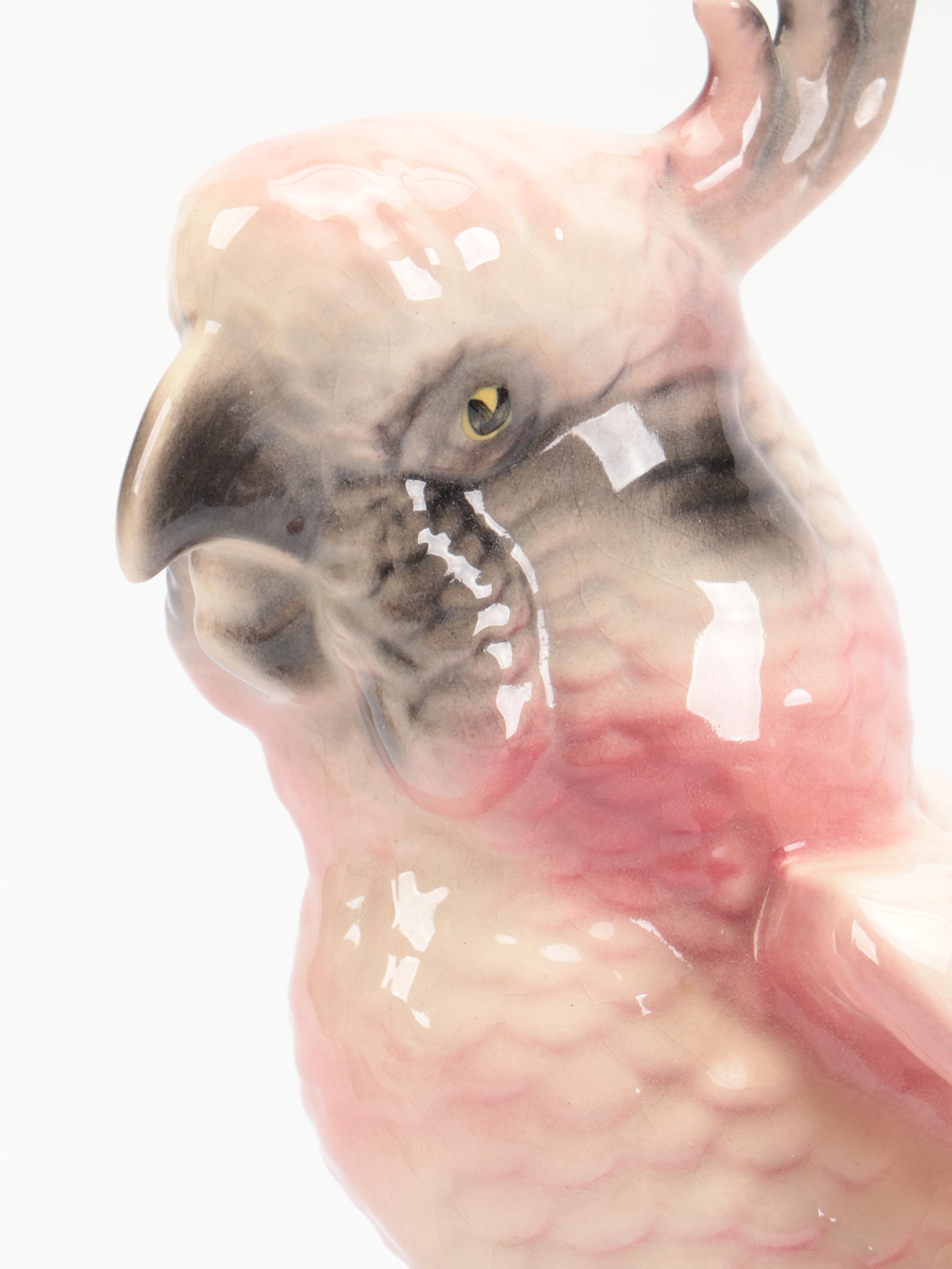 Hollywood Regency Style Ceramic Bird Figurines, Mid-20th Century