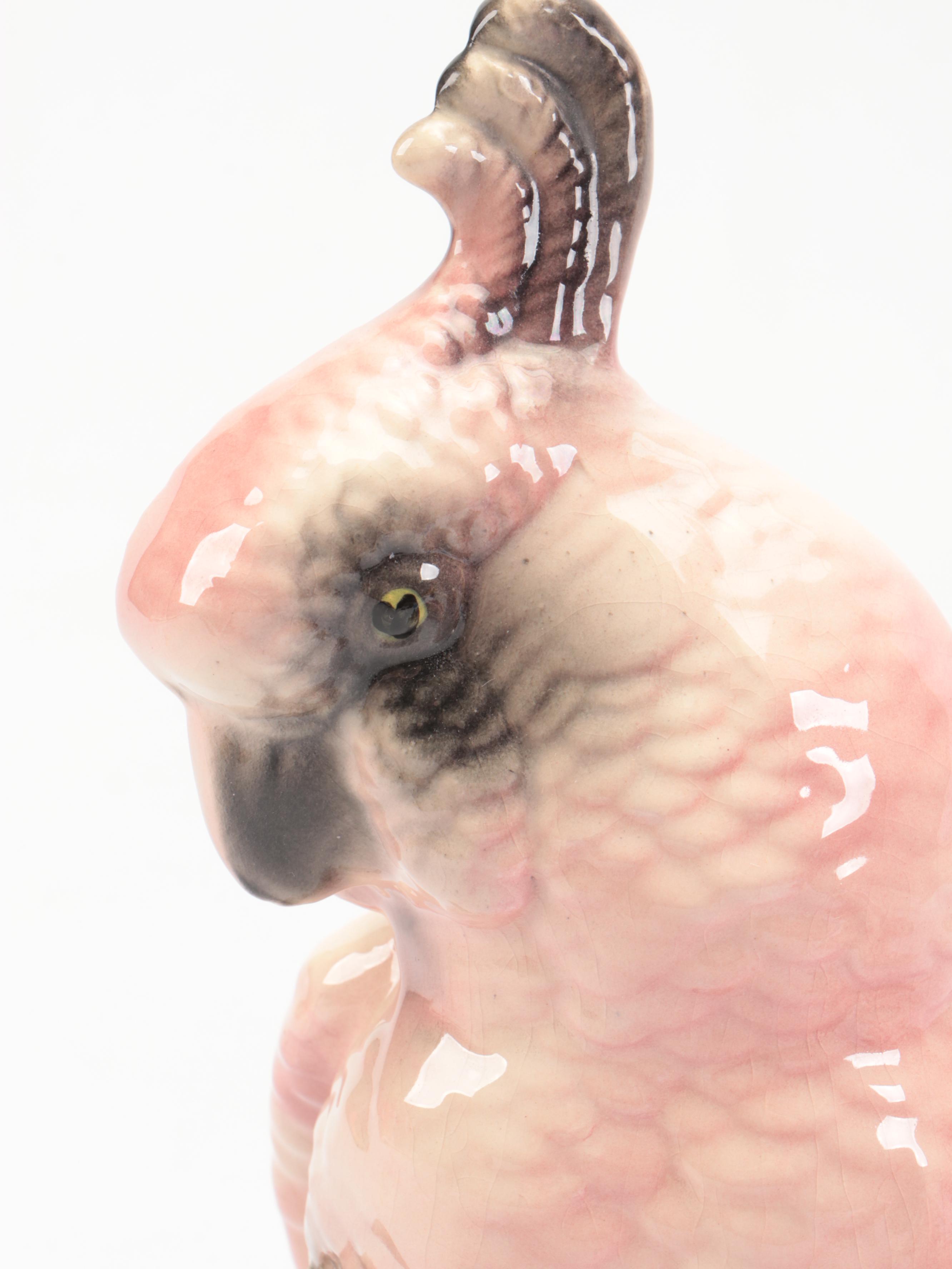 Hollywood Regency Style Ceramic Bird Figurines, Mid-20th Century