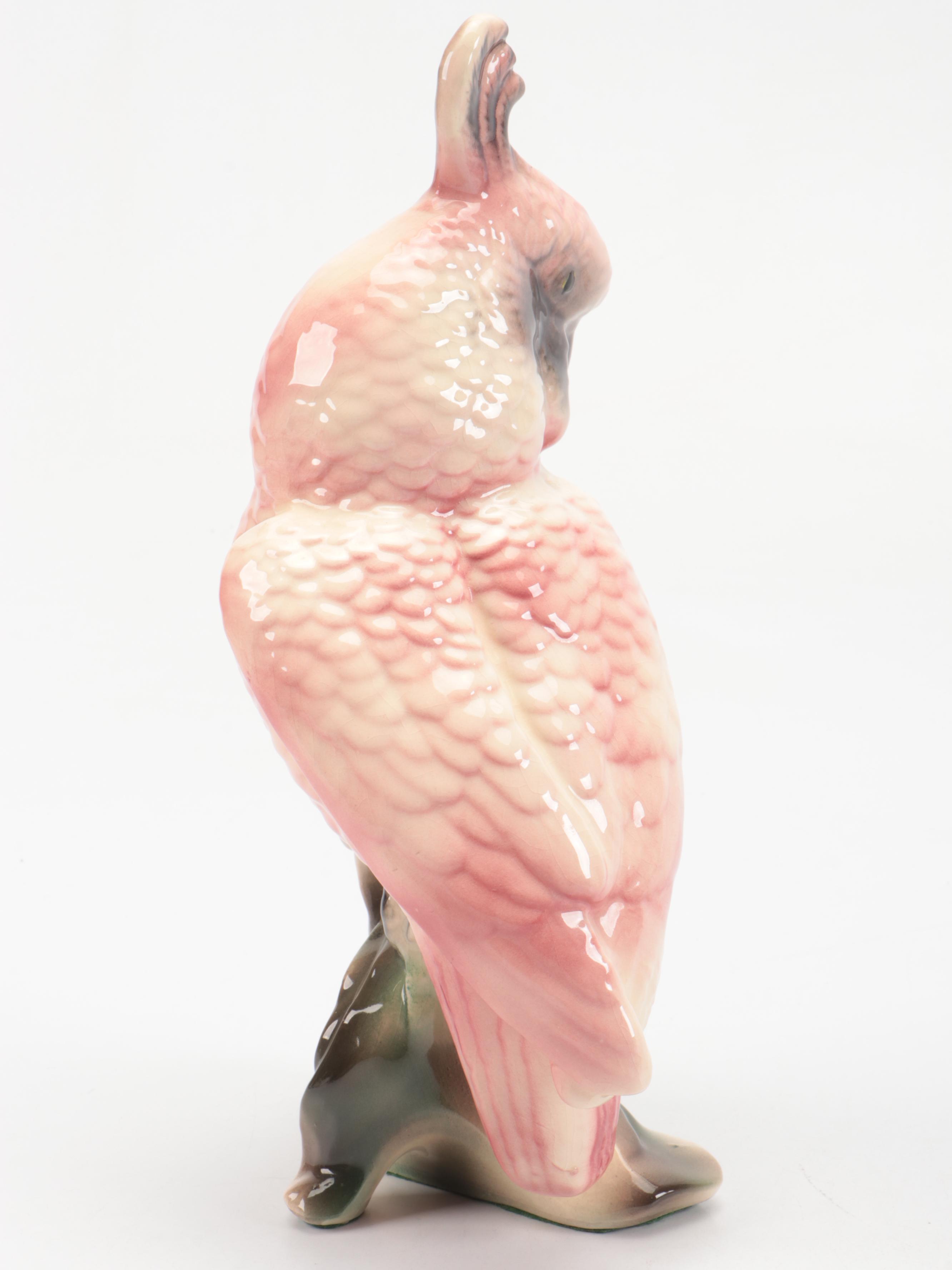 Hollywood Regency Style Ceramic Bird Figurines, Mid-20th Century