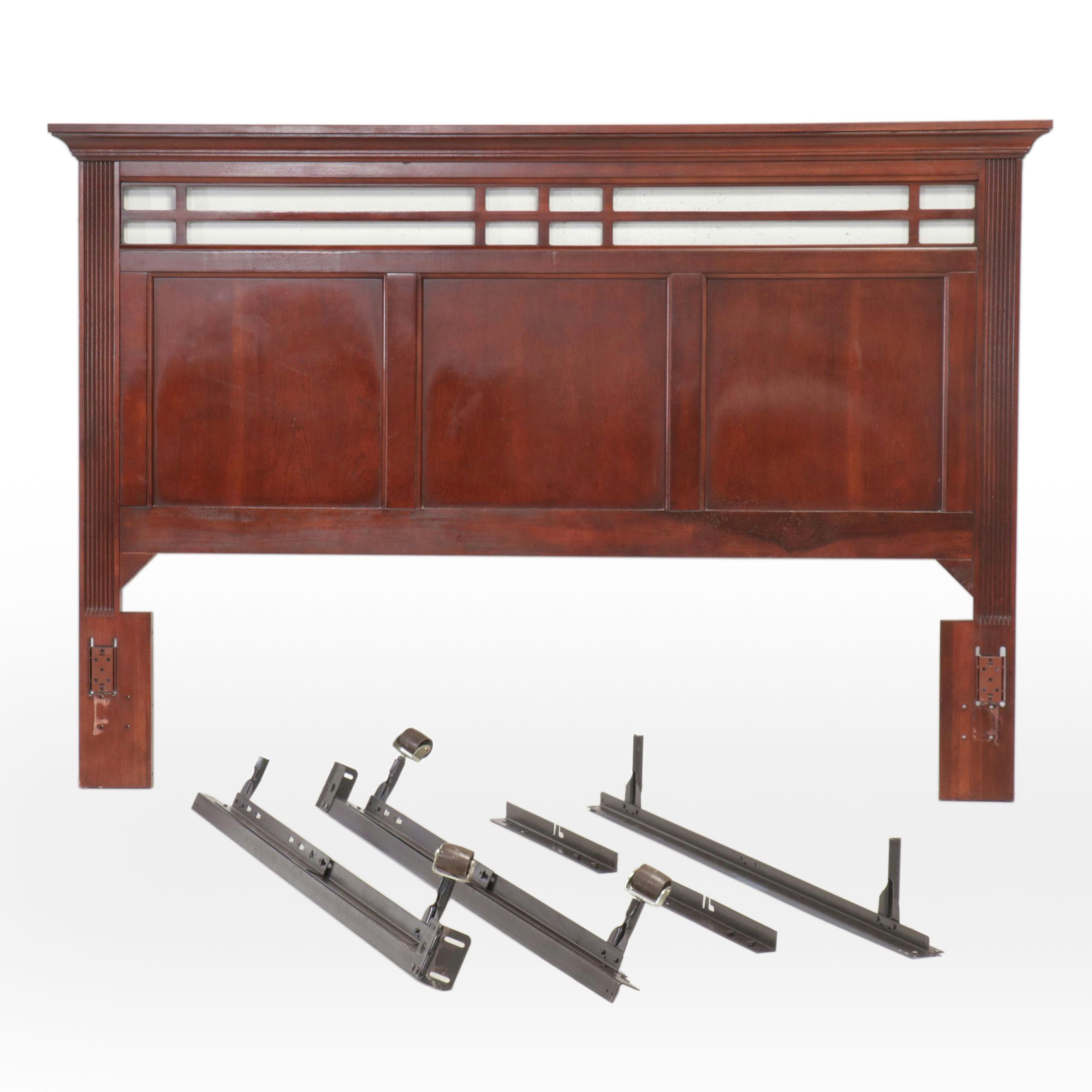 American Arts & Crafts Style Cherry Finish King Size Headboard