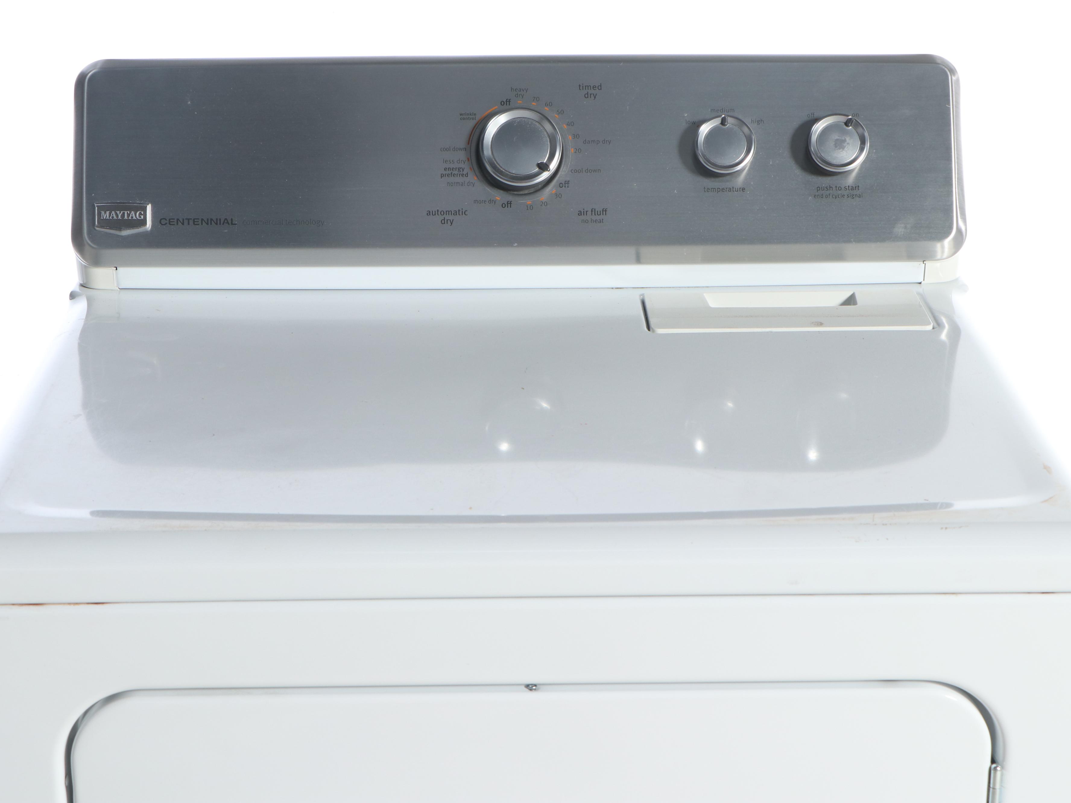 Maytag Centennial White Top Load Washer and Standard Dryer