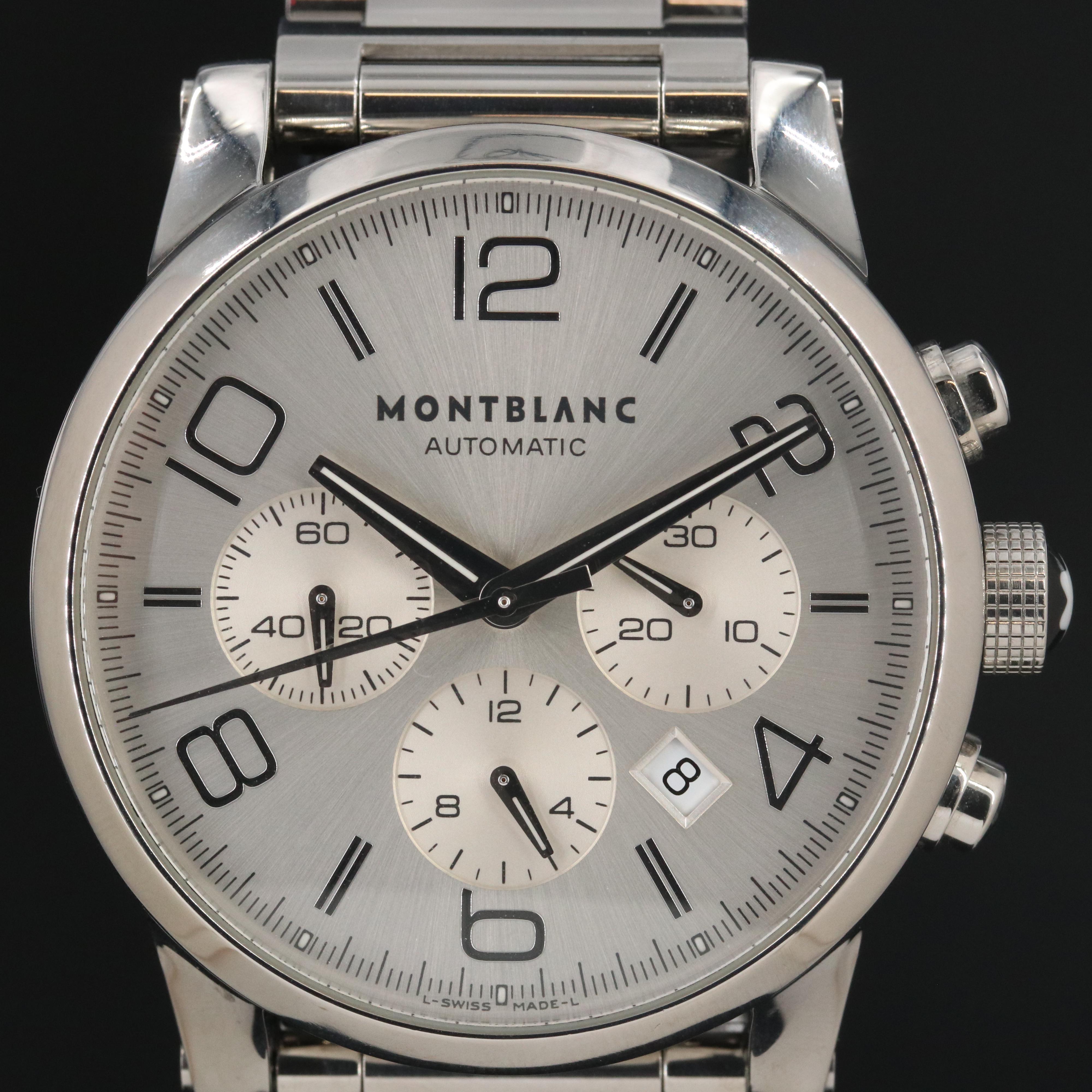Montblanc Timewalker 7069 Chronograph Silver 43mm Steel Automatic Watch