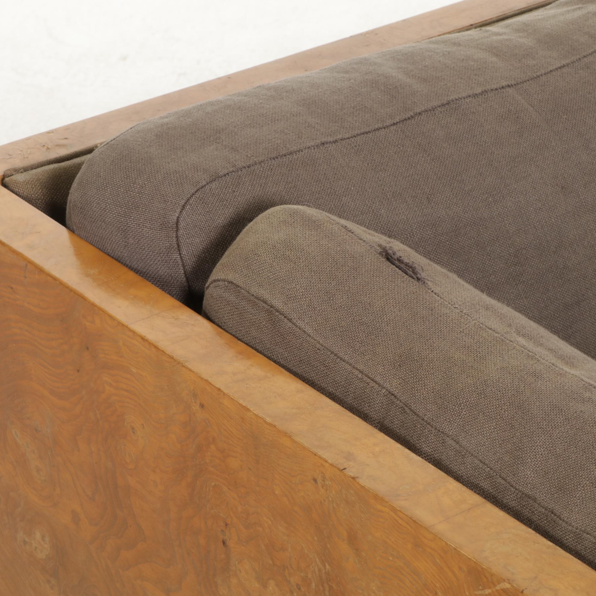 Milo Baughman for Thayer Coggin Mid Century Modern Burlwood Loveseat