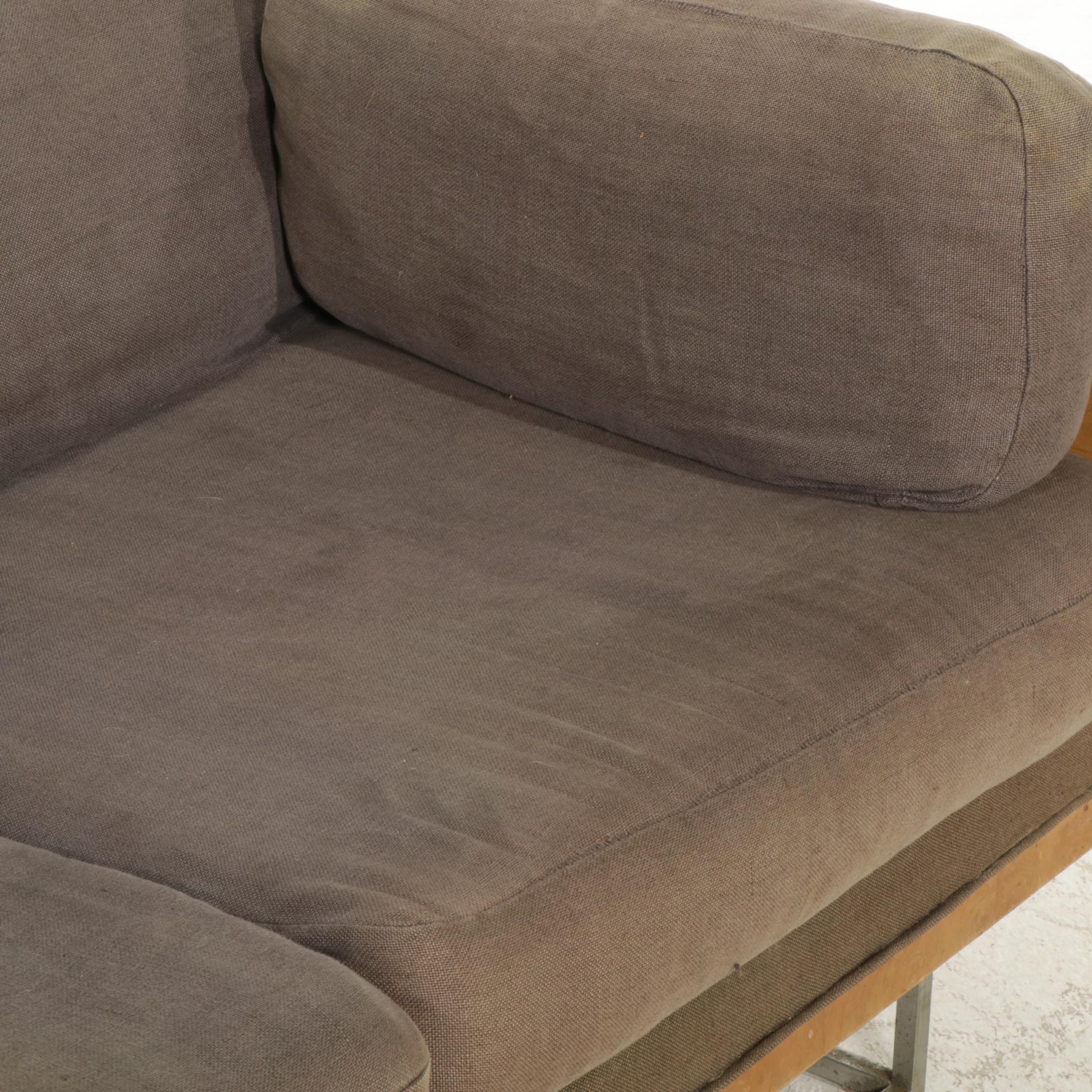 Milo Baughman for Thayer Coggin Mid Century Modern Burlwood Loveseat