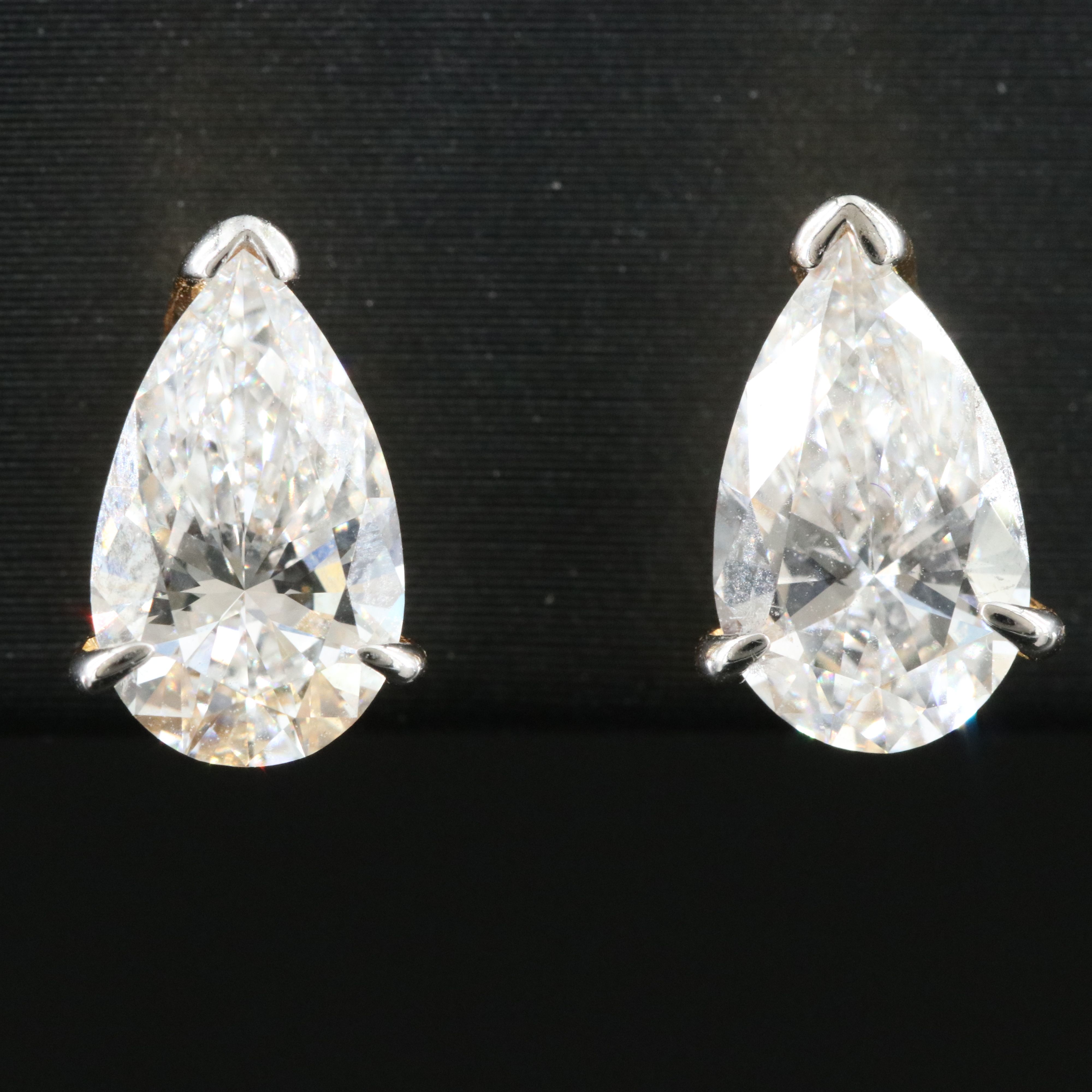 14K 2.16 CTW Lab Grown Diamond Stud Earrings with IGI Reports