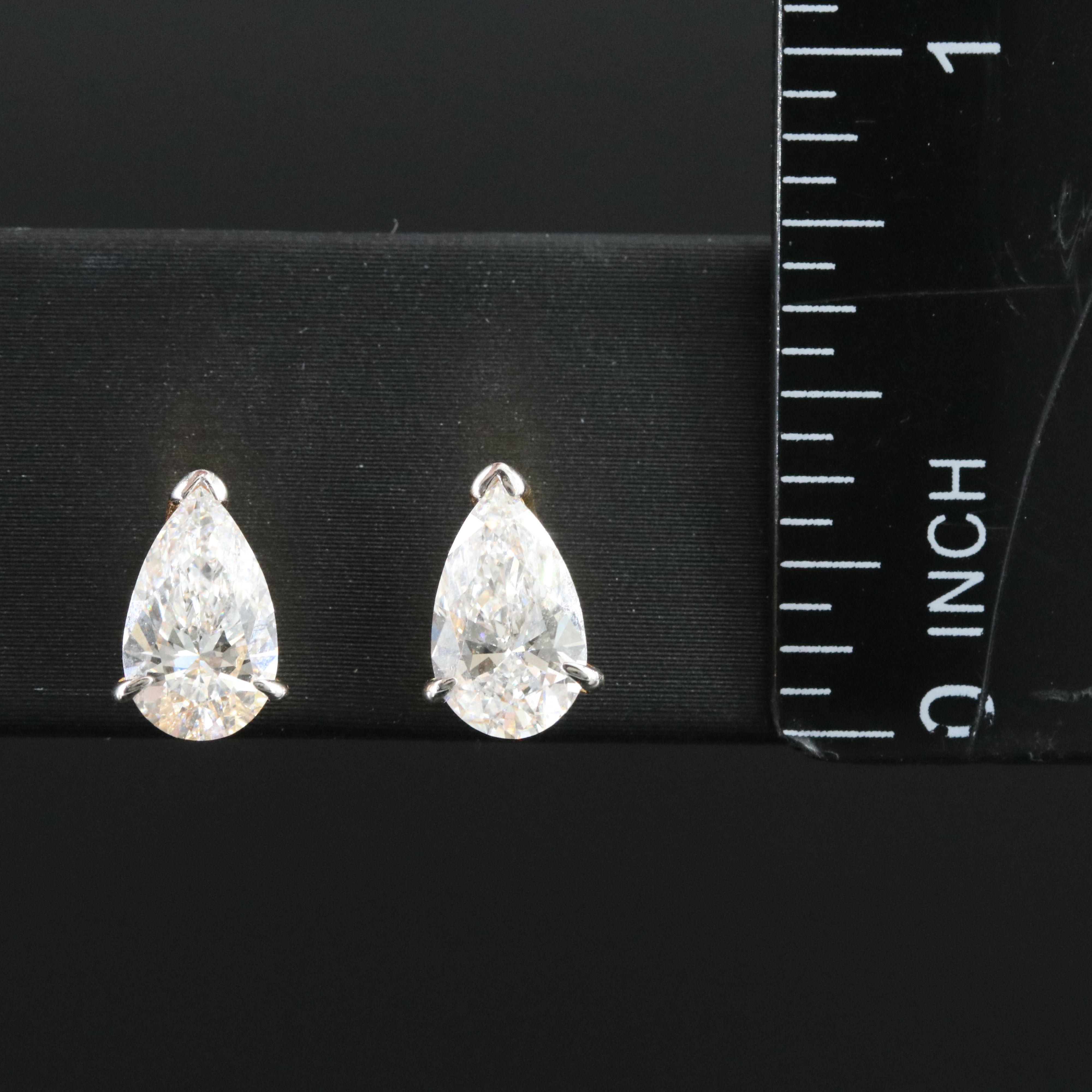 14K 2.16 CTW Lab Grown Diamond Stud Earrings with IGI Reports