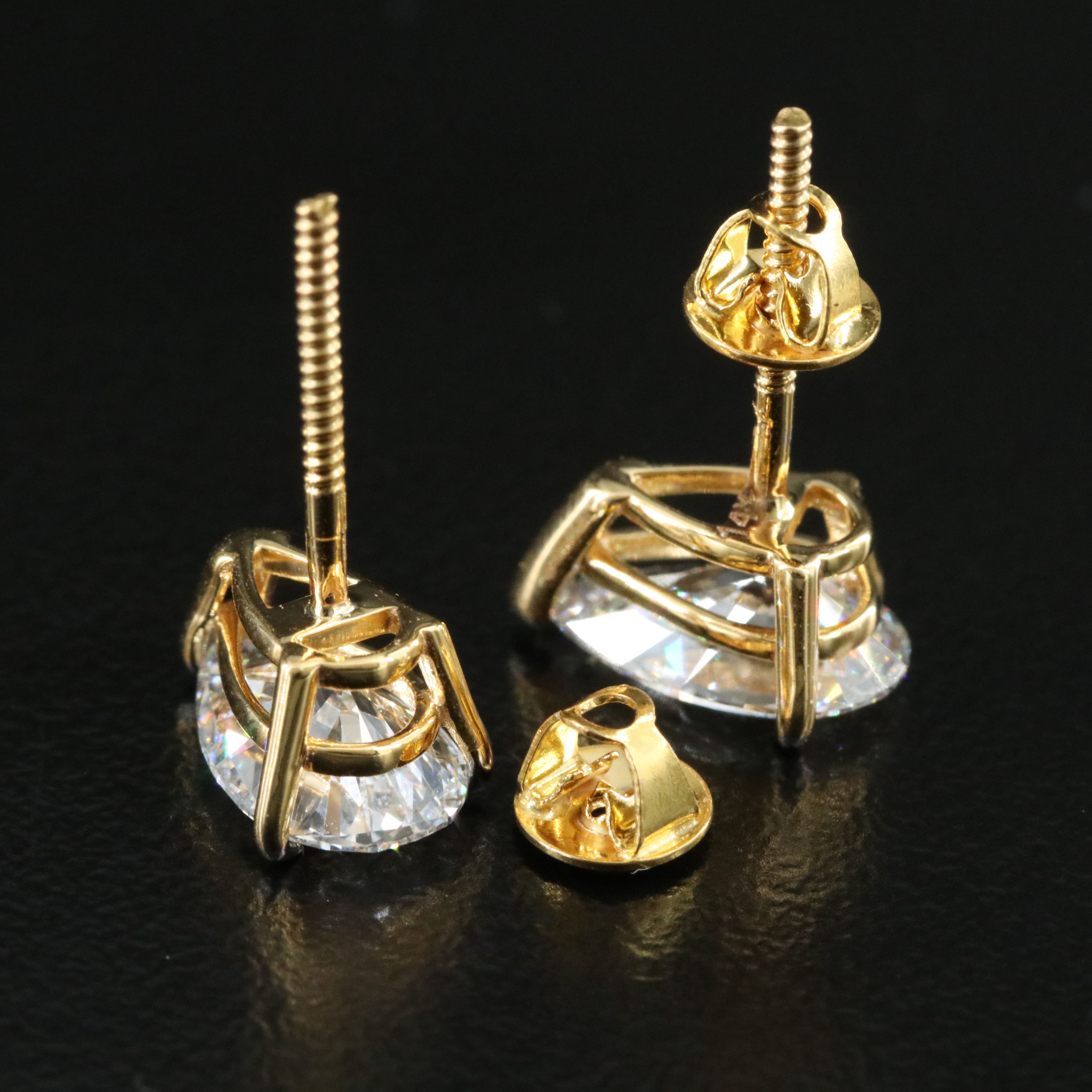 14K 2.16 CTW Lab Grown Diamond Stud Earrings with IGI Reports