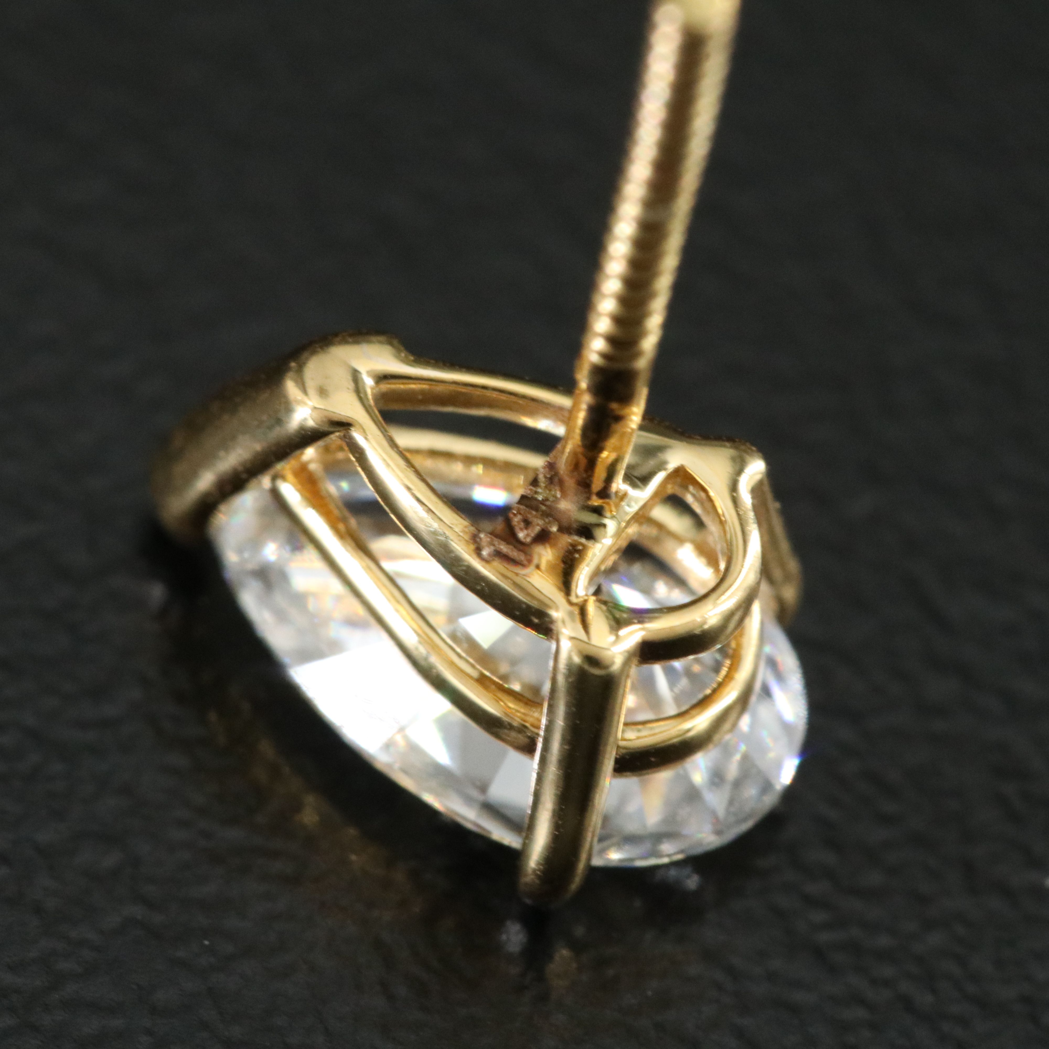 14K 2.16 CTW Lab Grown Diamond Stud Earrings with IGI Reports