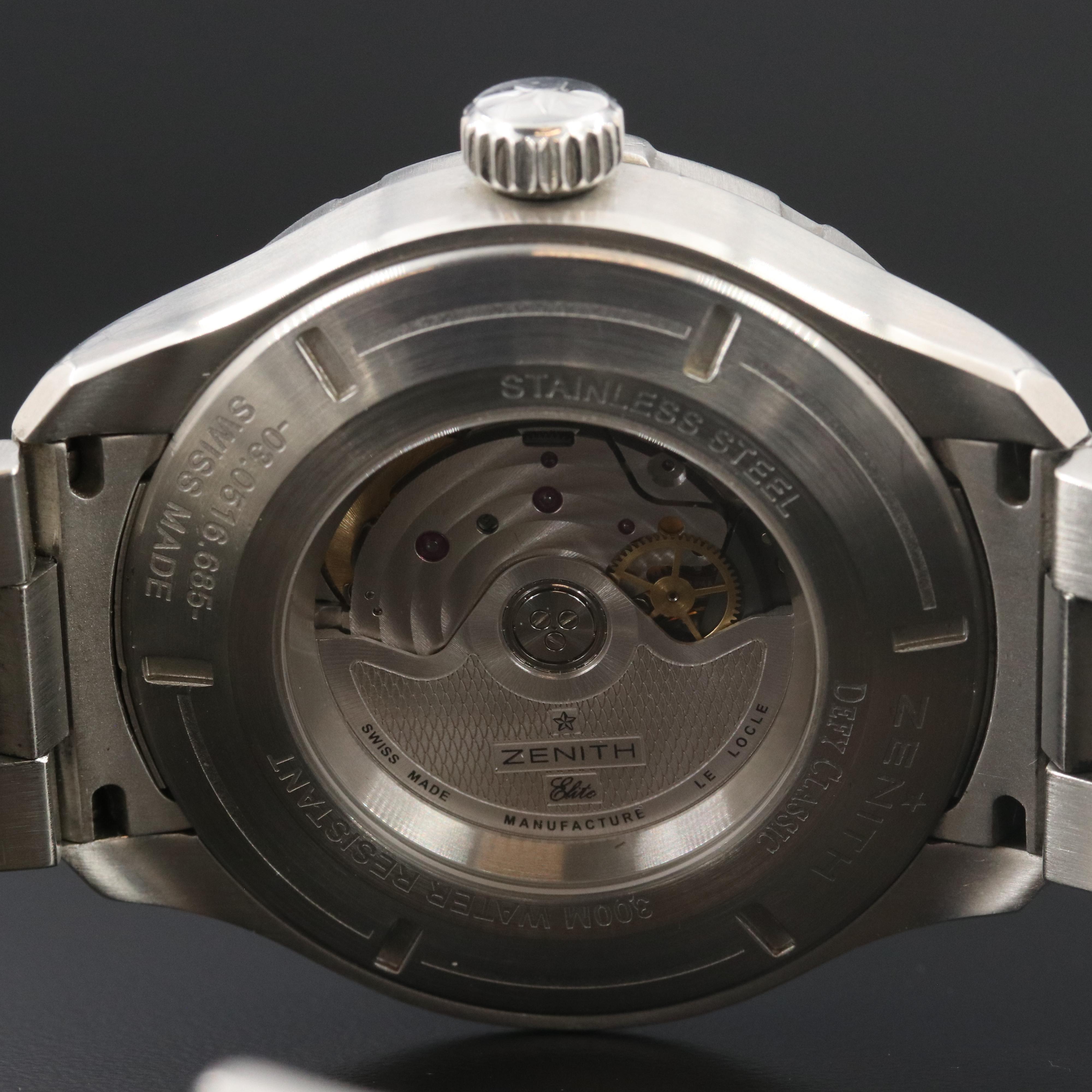 Zenith Elite Defy Classic 03.0516.685 Black 43mm Steel Automatic Watch