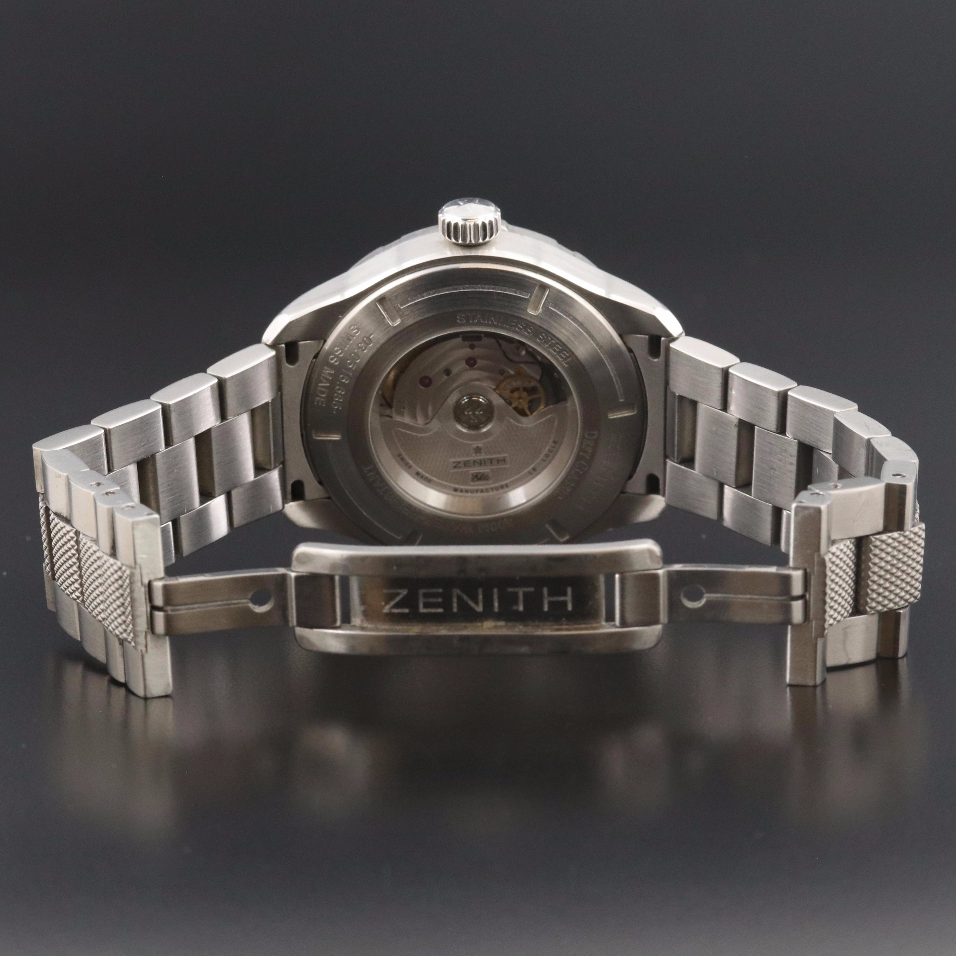 Zenith Elite Defy Classic 03.0516.685 Black 43mm Steel Automatic Watch