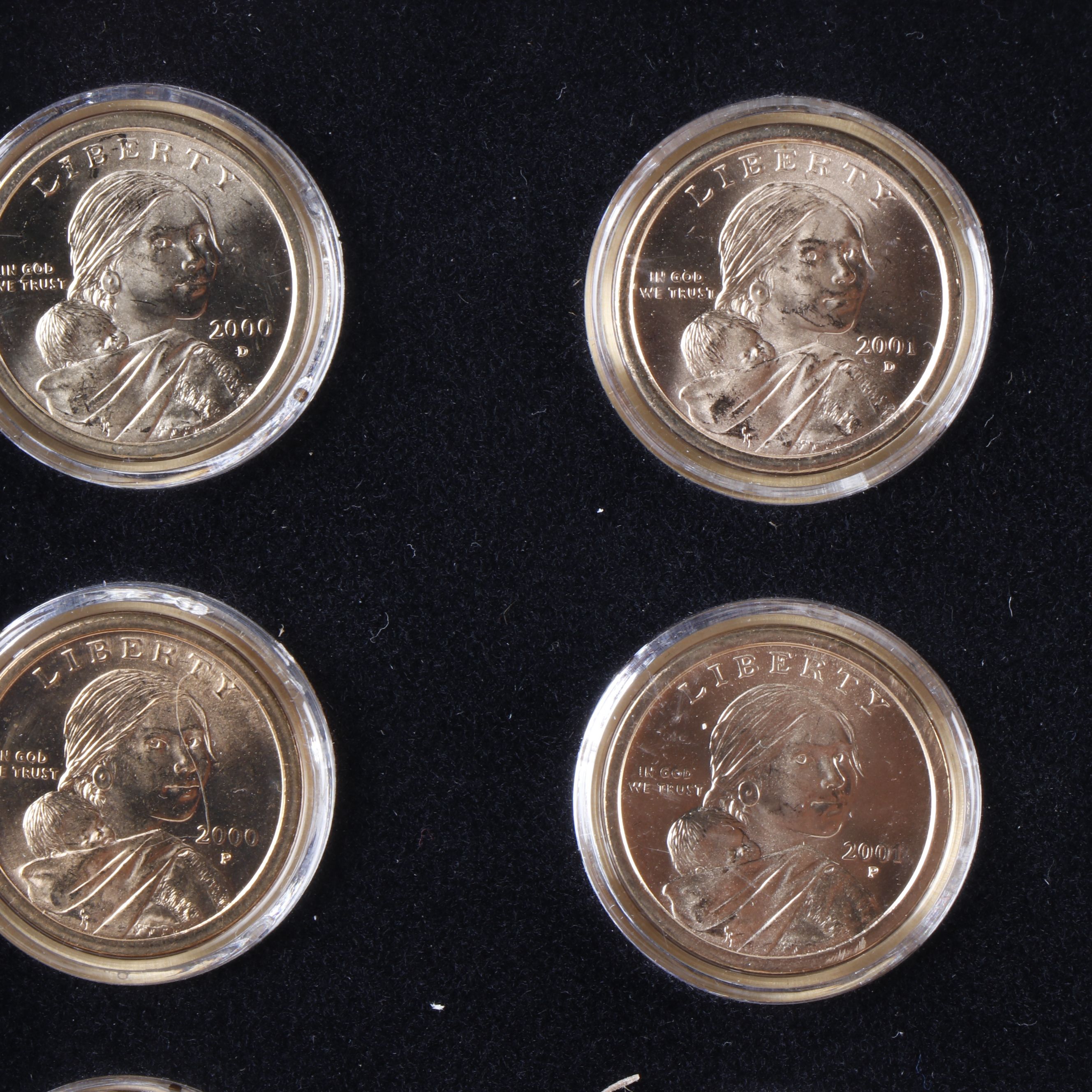 Large Group of 208 Uncirculated and Proof Sacagawea Dollars