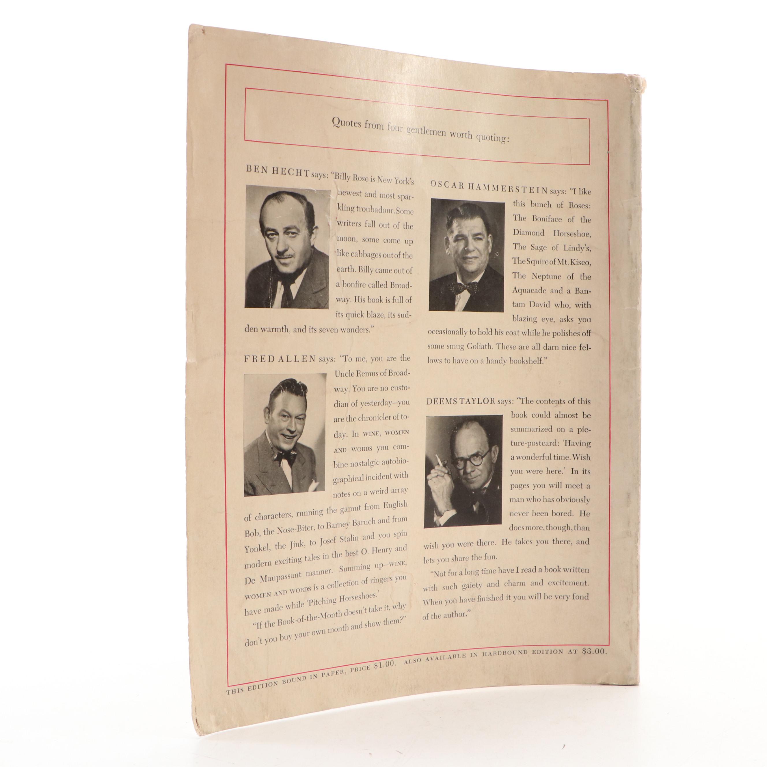 Salvador Dalí Illustrated "Wine, Women and Words" by Billy Rose, 1948