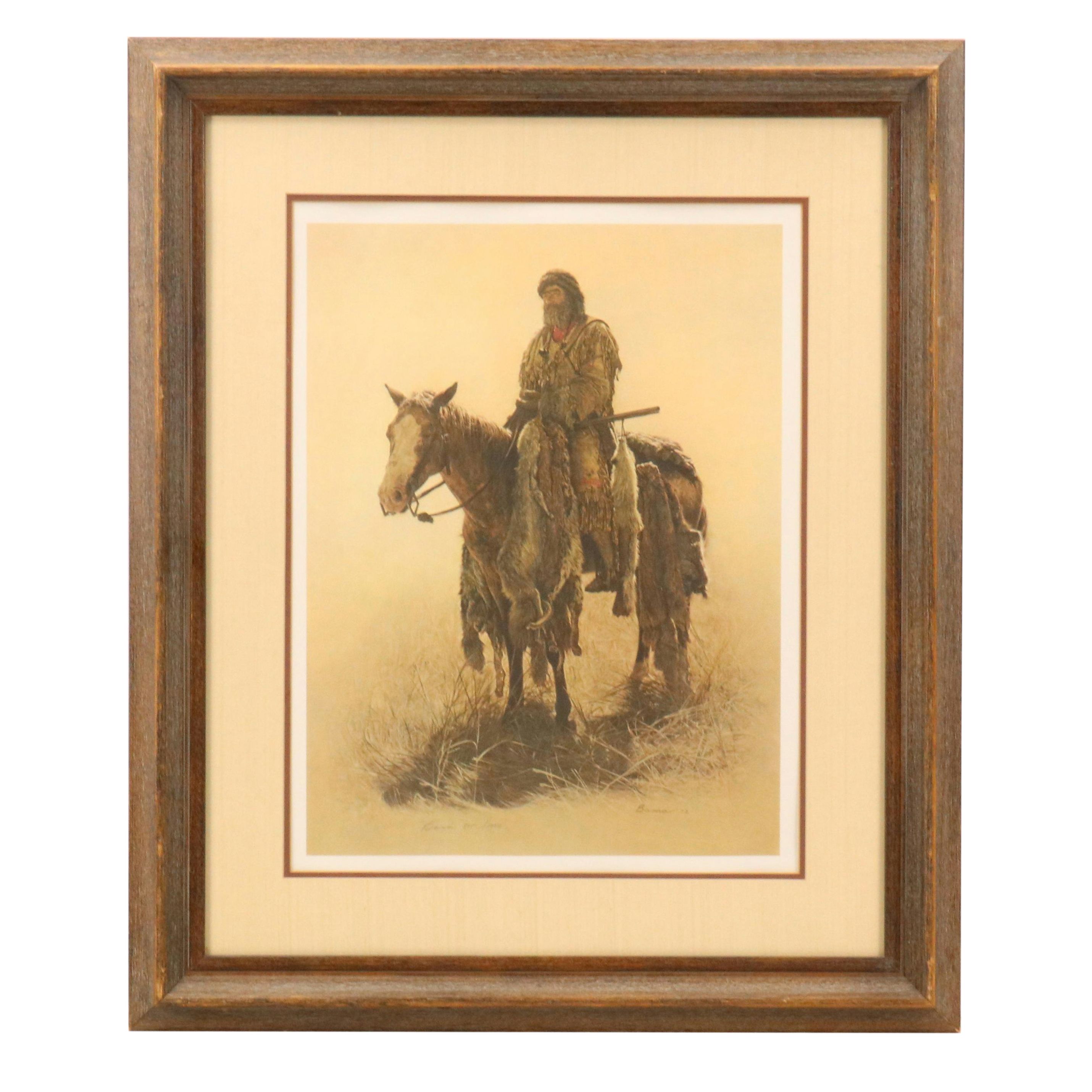 James Bama Offset Lithograph "Timber Jack Joe, Mountain Man," 1977