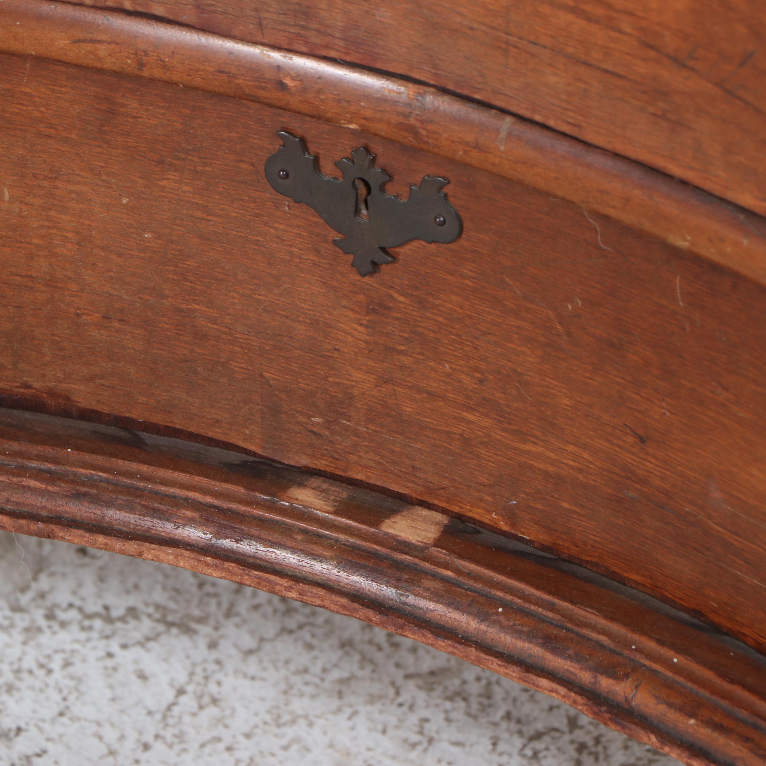 Chippendale Style Maple Serpentine Slant-Front Desk, Early 20th Century