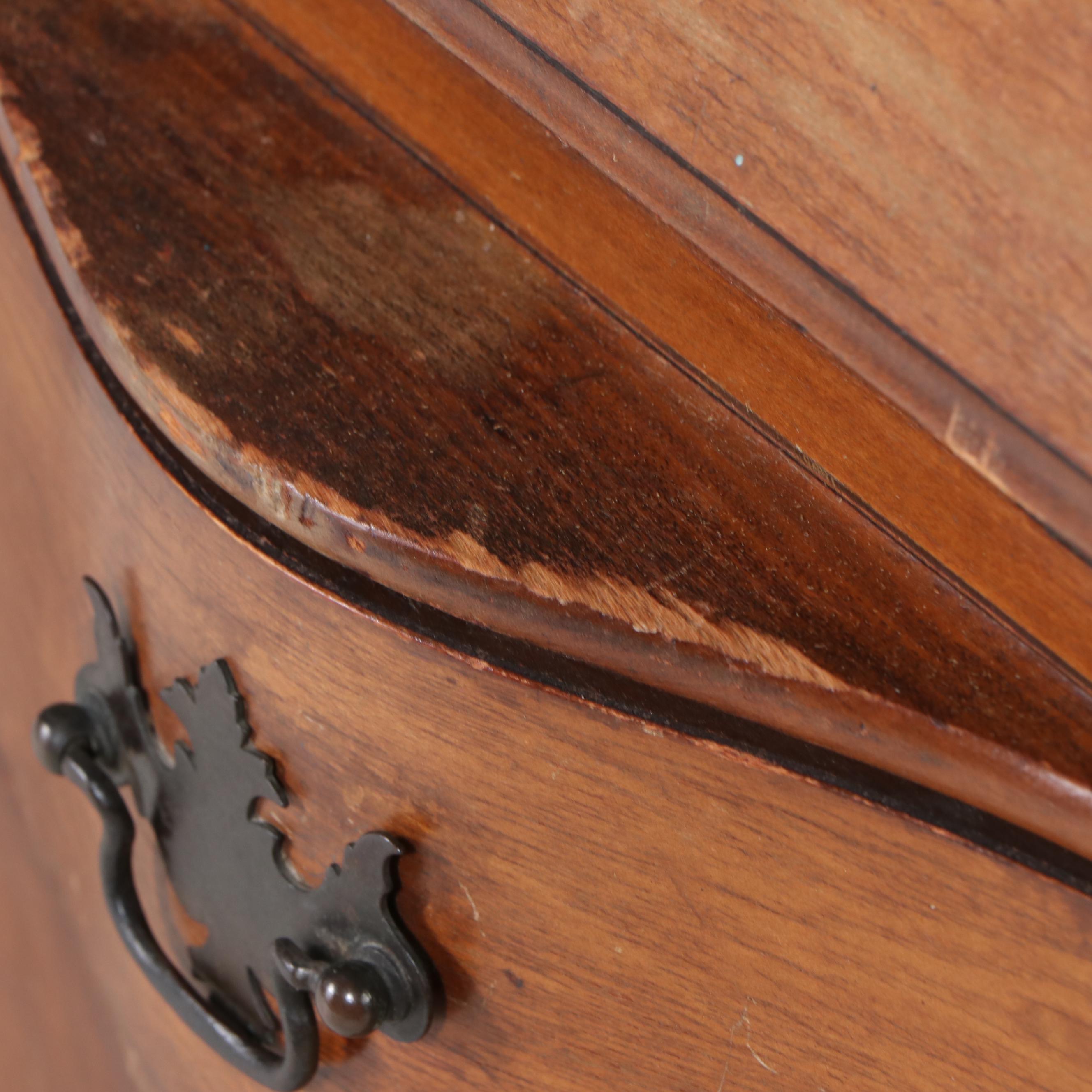 Chippendale Style Maple Serpentine Slant-Front Desk, Early 20th Century