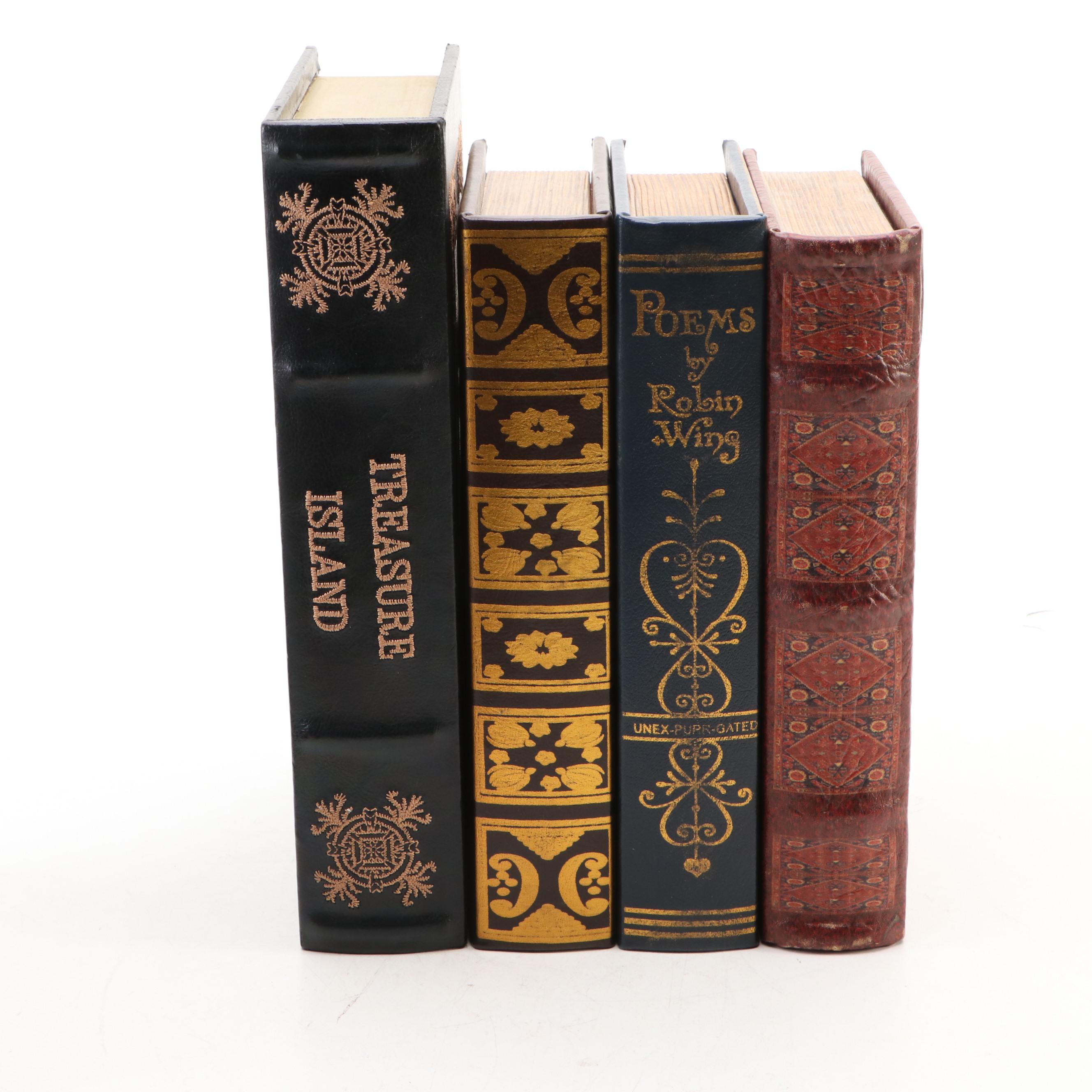 Book Shaped Wooden Drawers with Other Decorative Boxes and Containers