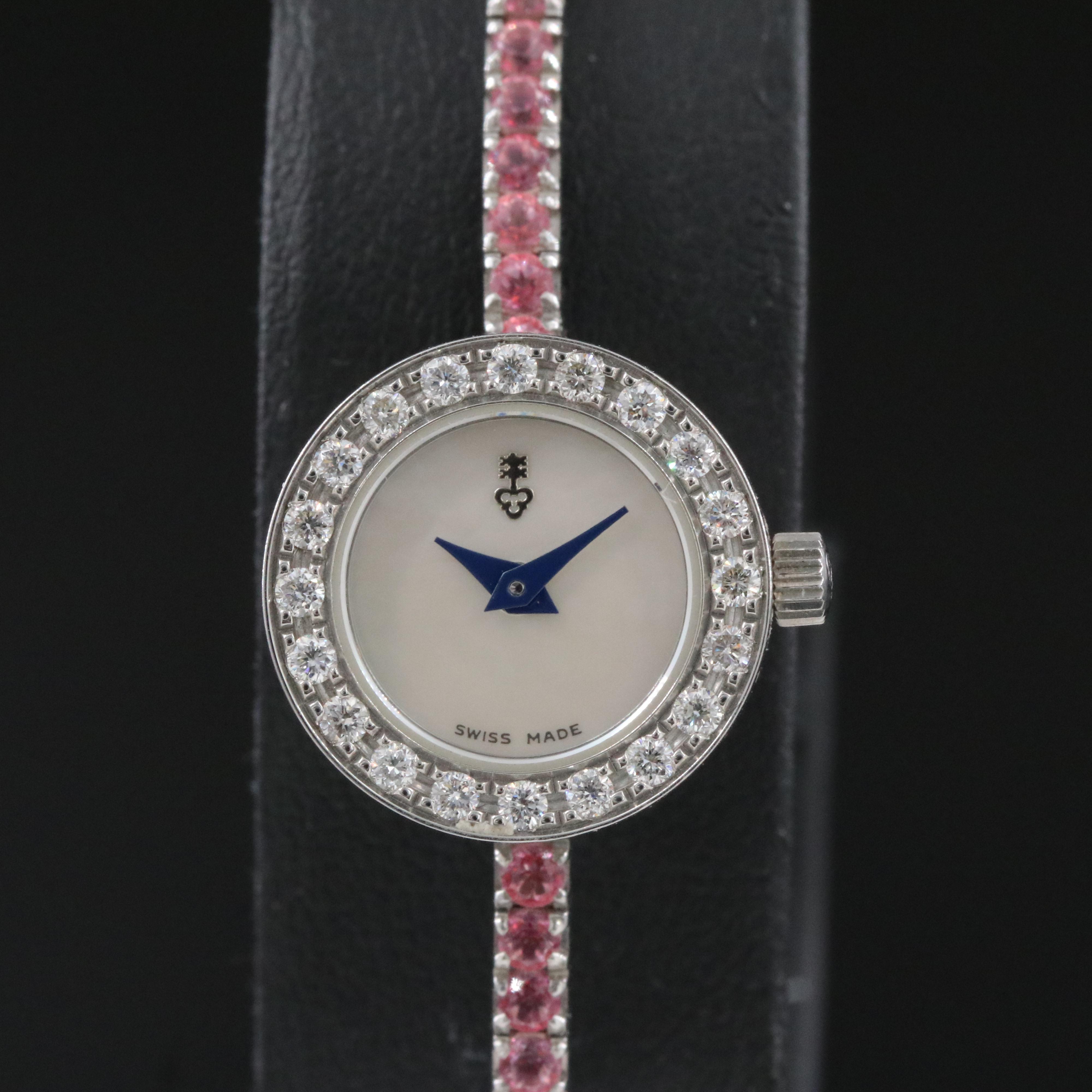 Corum Debutante Diamond & Mother-of-Pearl 16mm Steel Quartz Watch 137.501.47