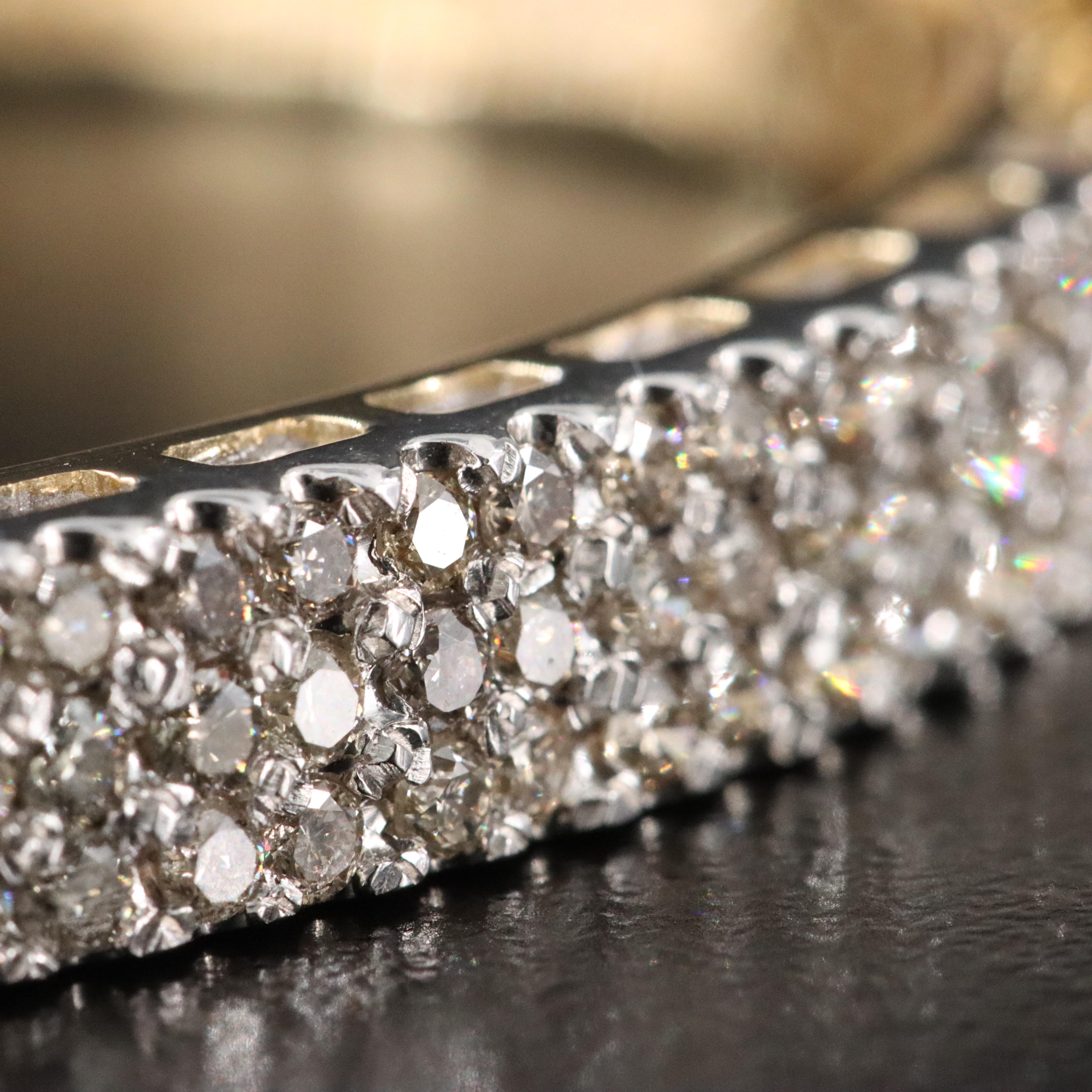 14K 1.89 CTW Diamond Hinged Bangle