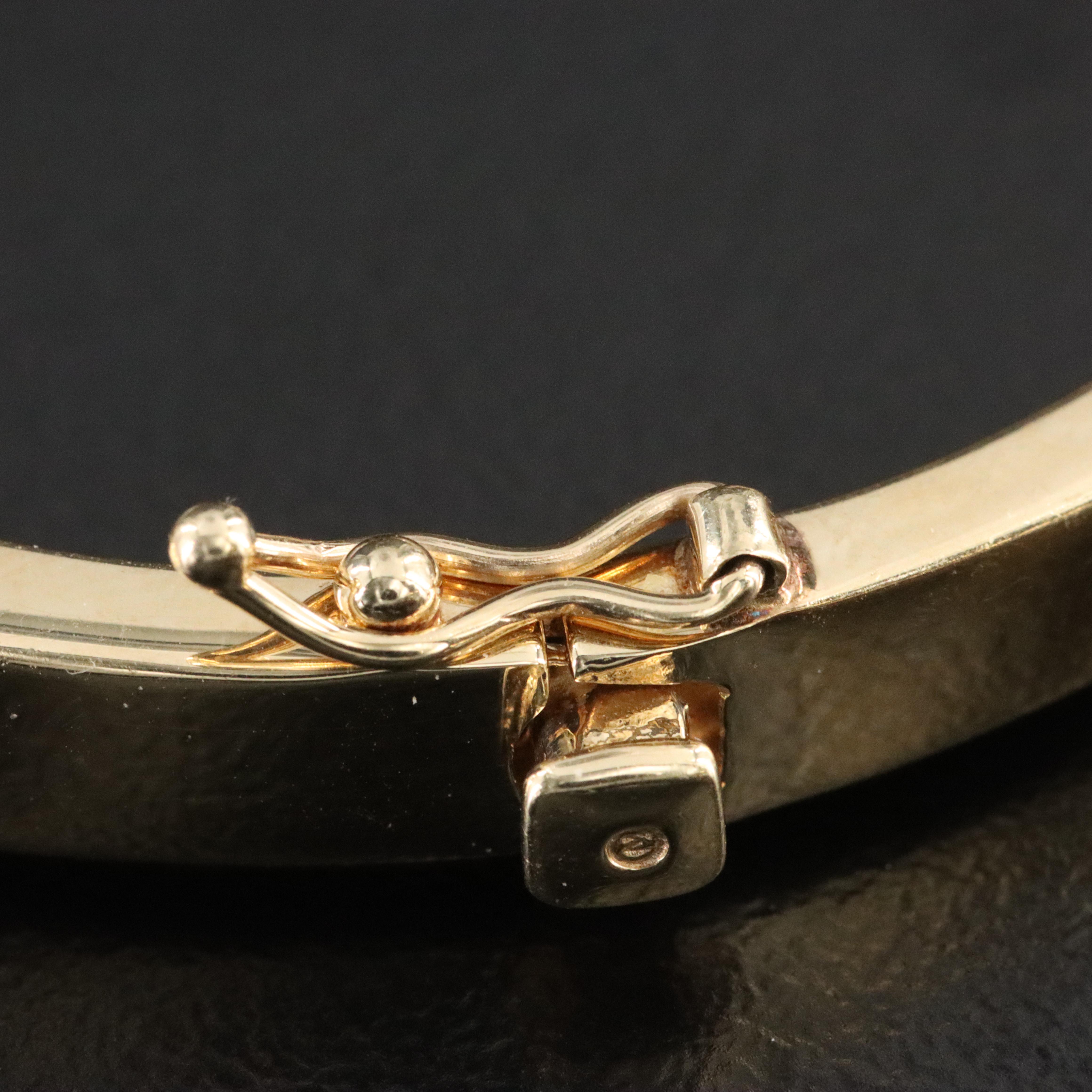 14K 1.89 CTW Diamond Hinged Bangle