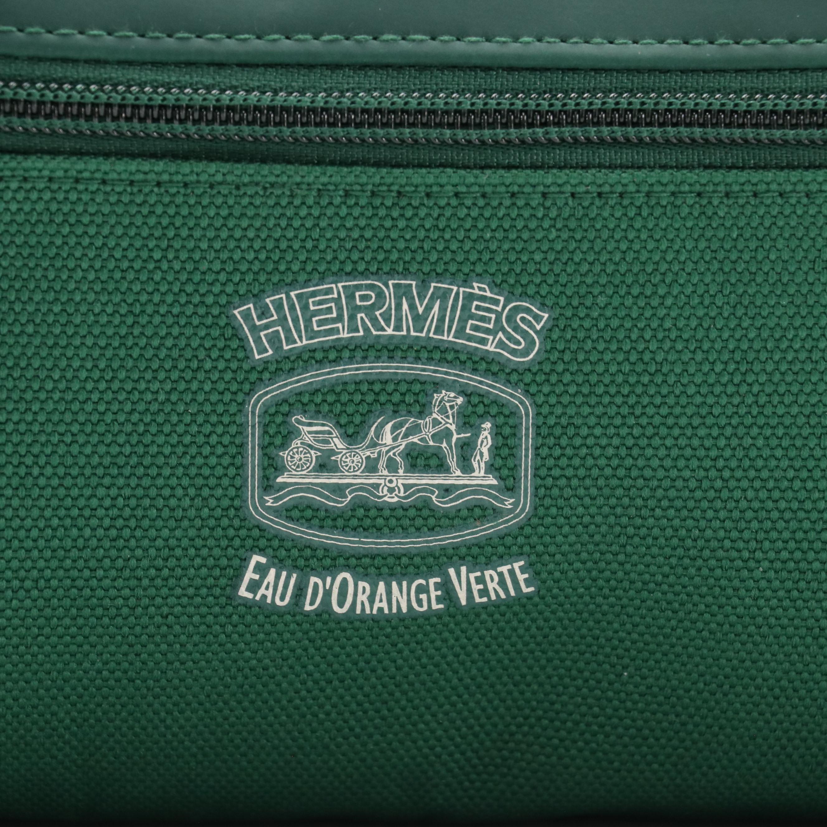 Hermes Eau D'Orange Verte Eau De Cologne Canvas Travel Zip Pouch