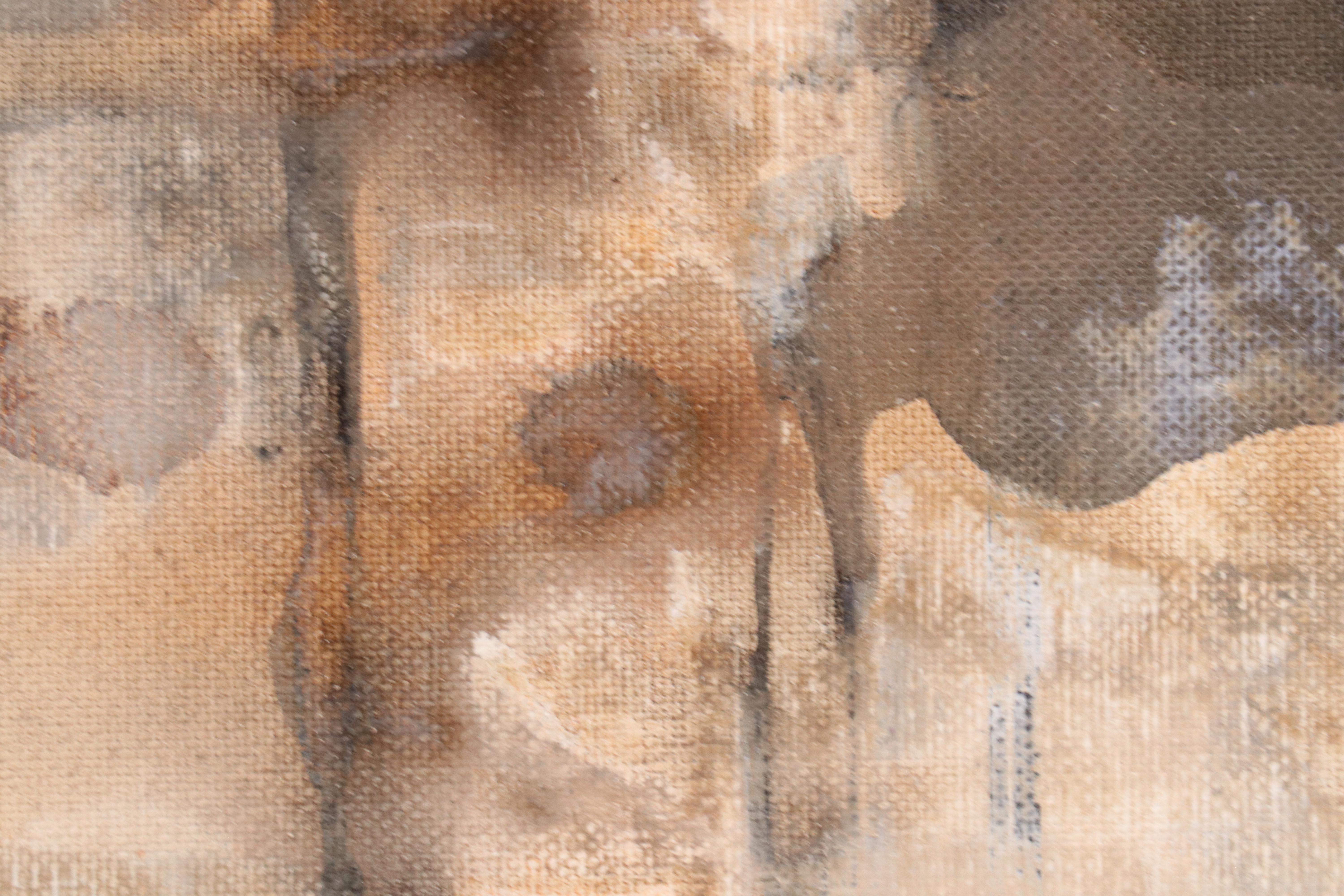 Milagros Pongo Abstract Mixed Media Painting, 21st Century