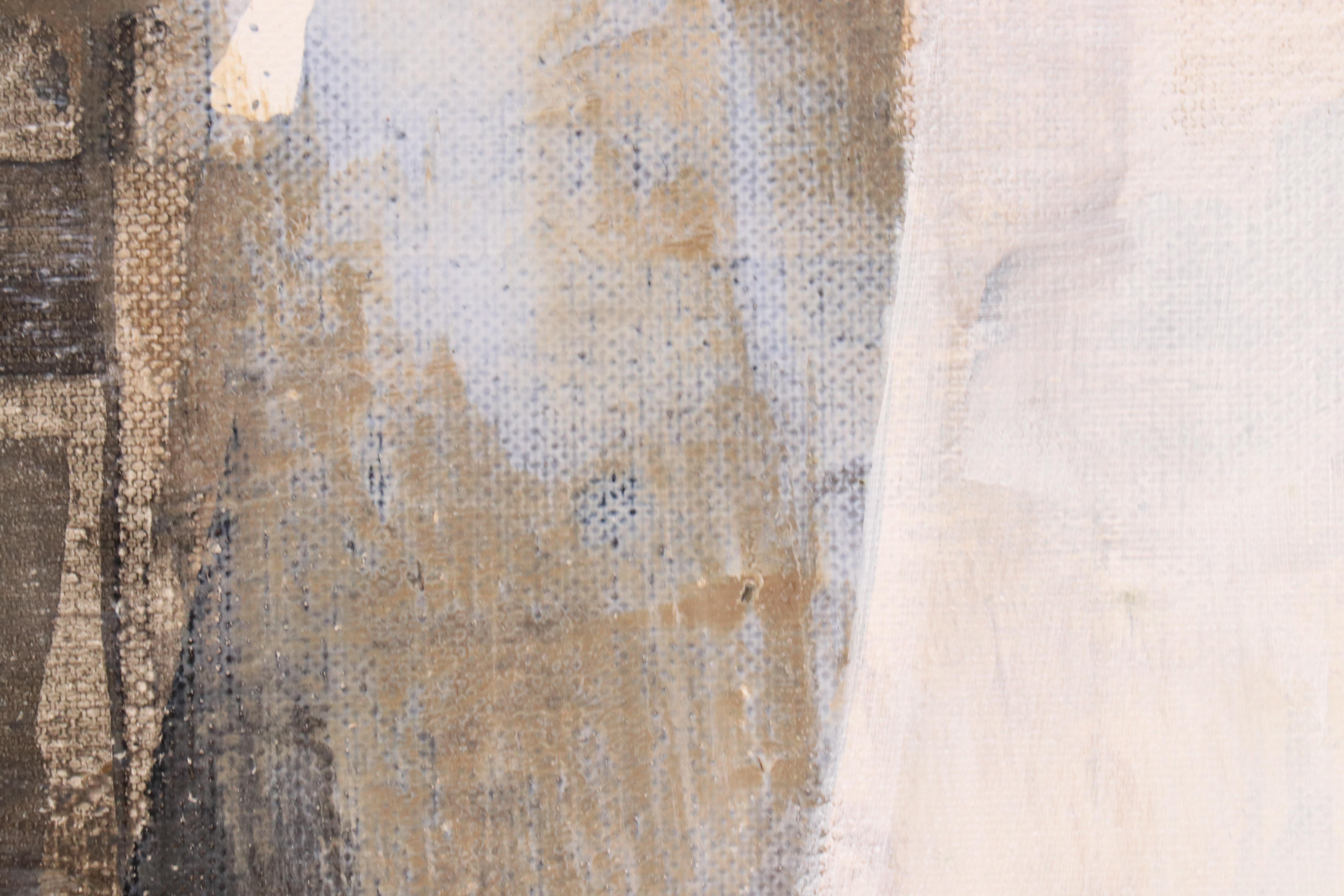 Milagros Pongo Abstract Mixed Media Painting, 21st Century