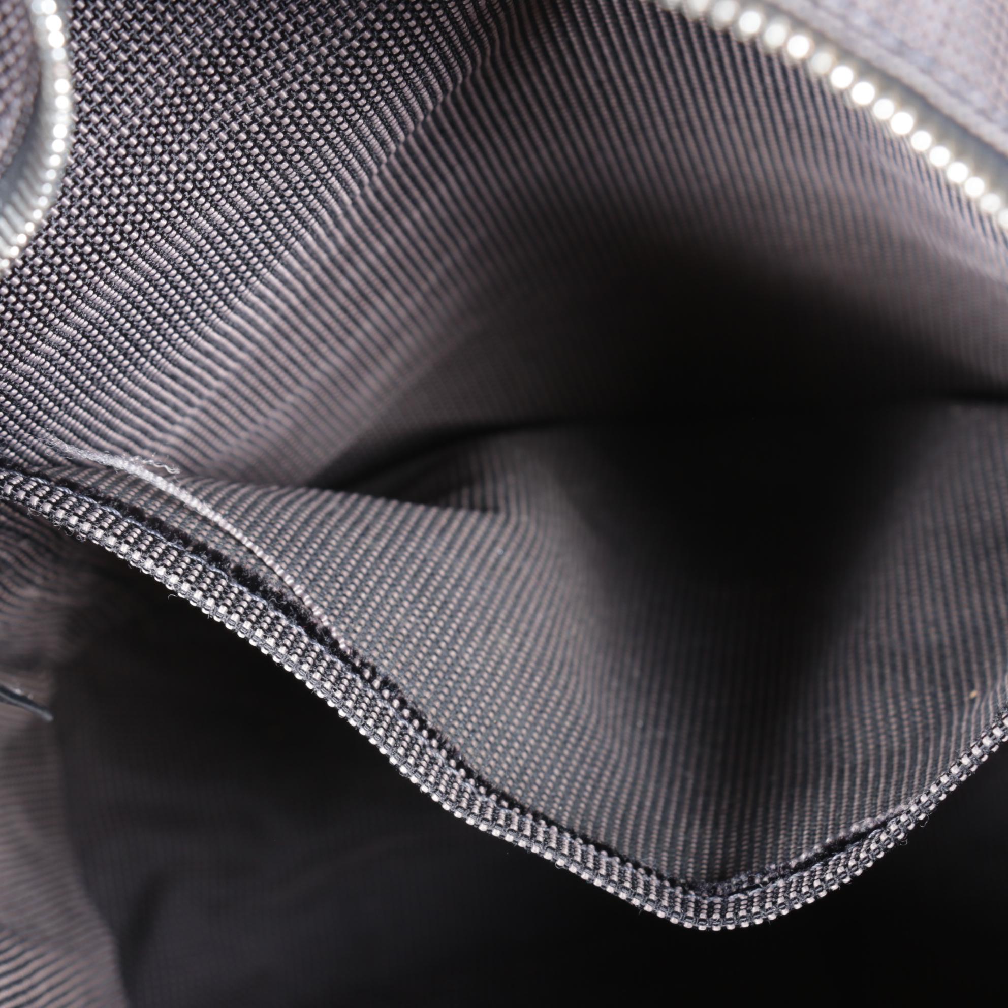 Hermès Toile Canvas Herline Tote Backpack in Grey/Black