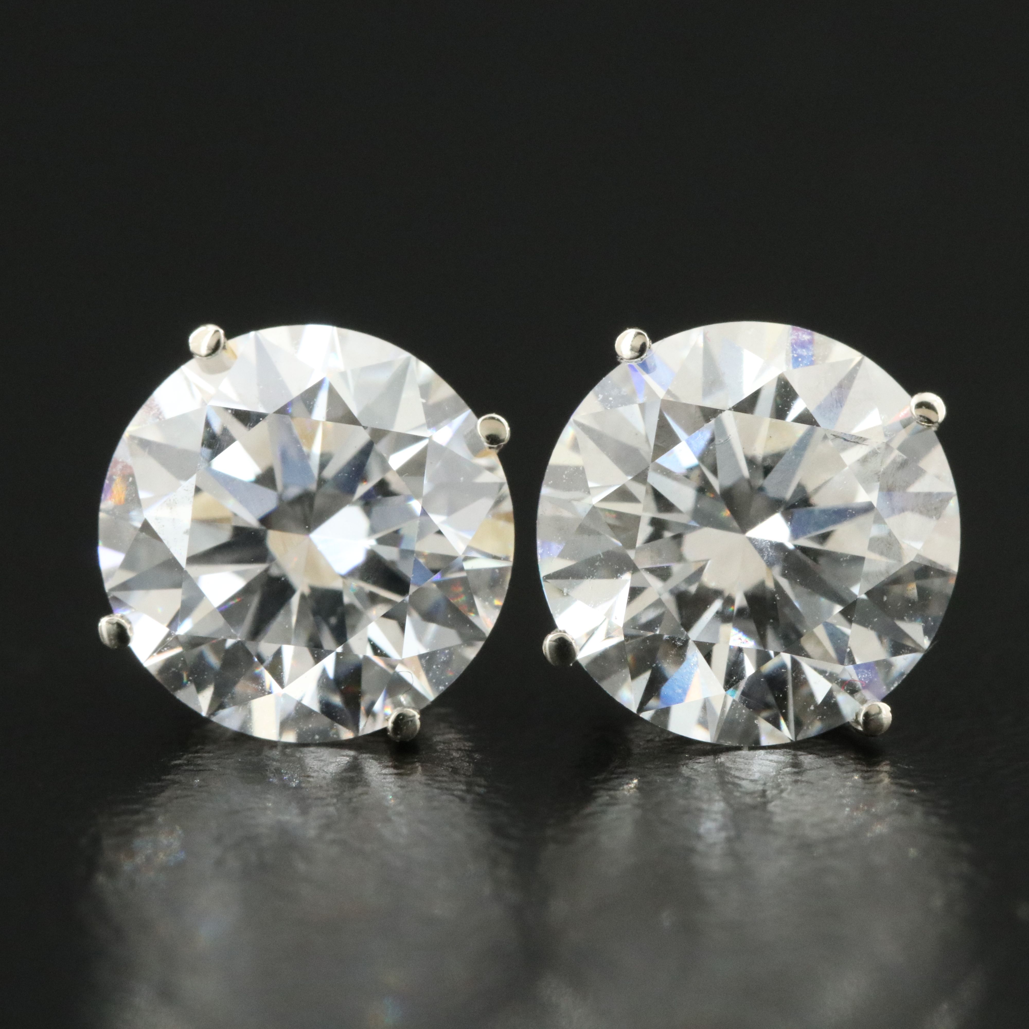 14K 5.08 CTW Lab Grown Diamond Stud Earrings with IGI Reports