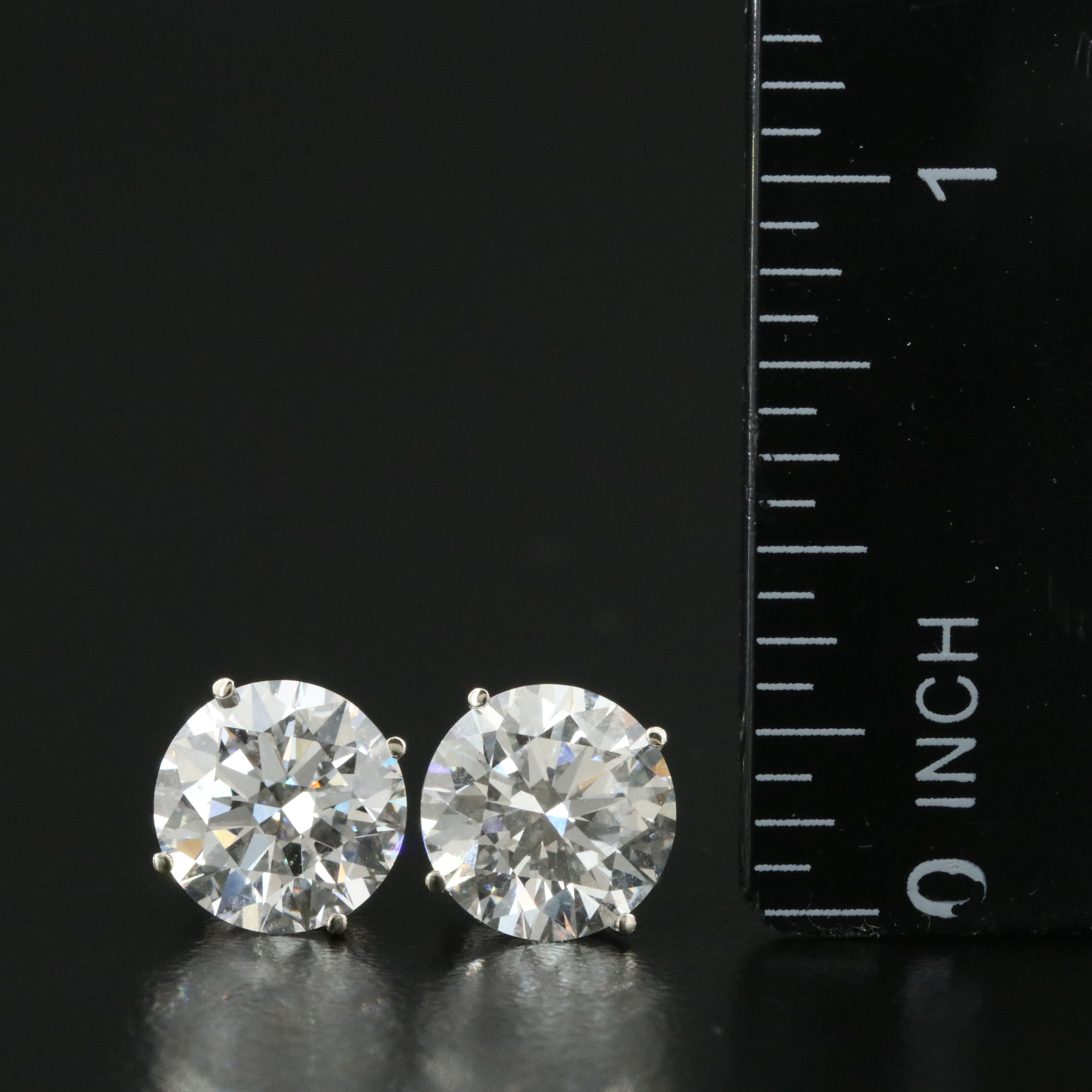 14K 5.08 CTW Lab Grown Diamond Stud Earrings with IGI Reports