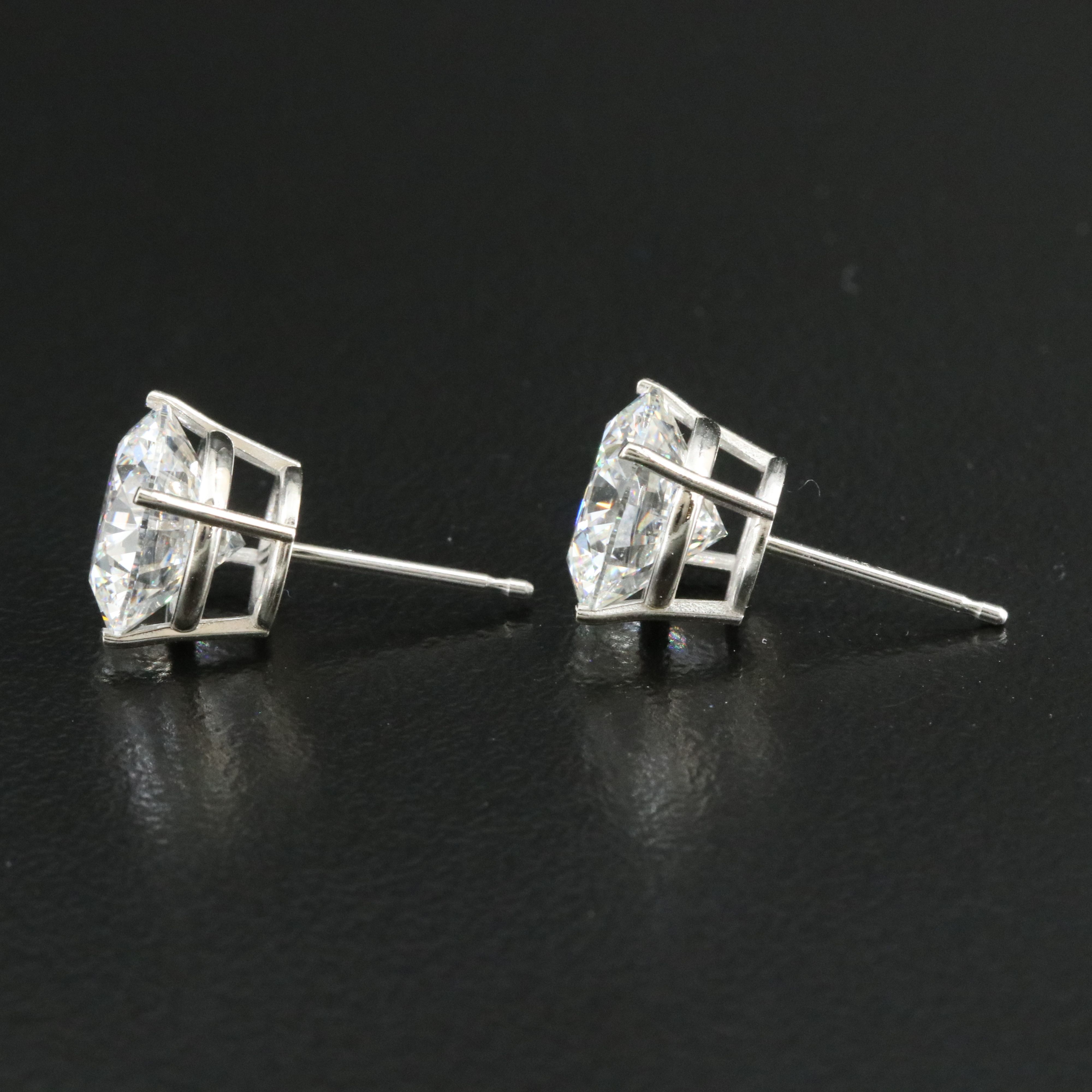 14K 5.08 CTW Lab Grown Diamond Stud Earrings with IGI Reports
