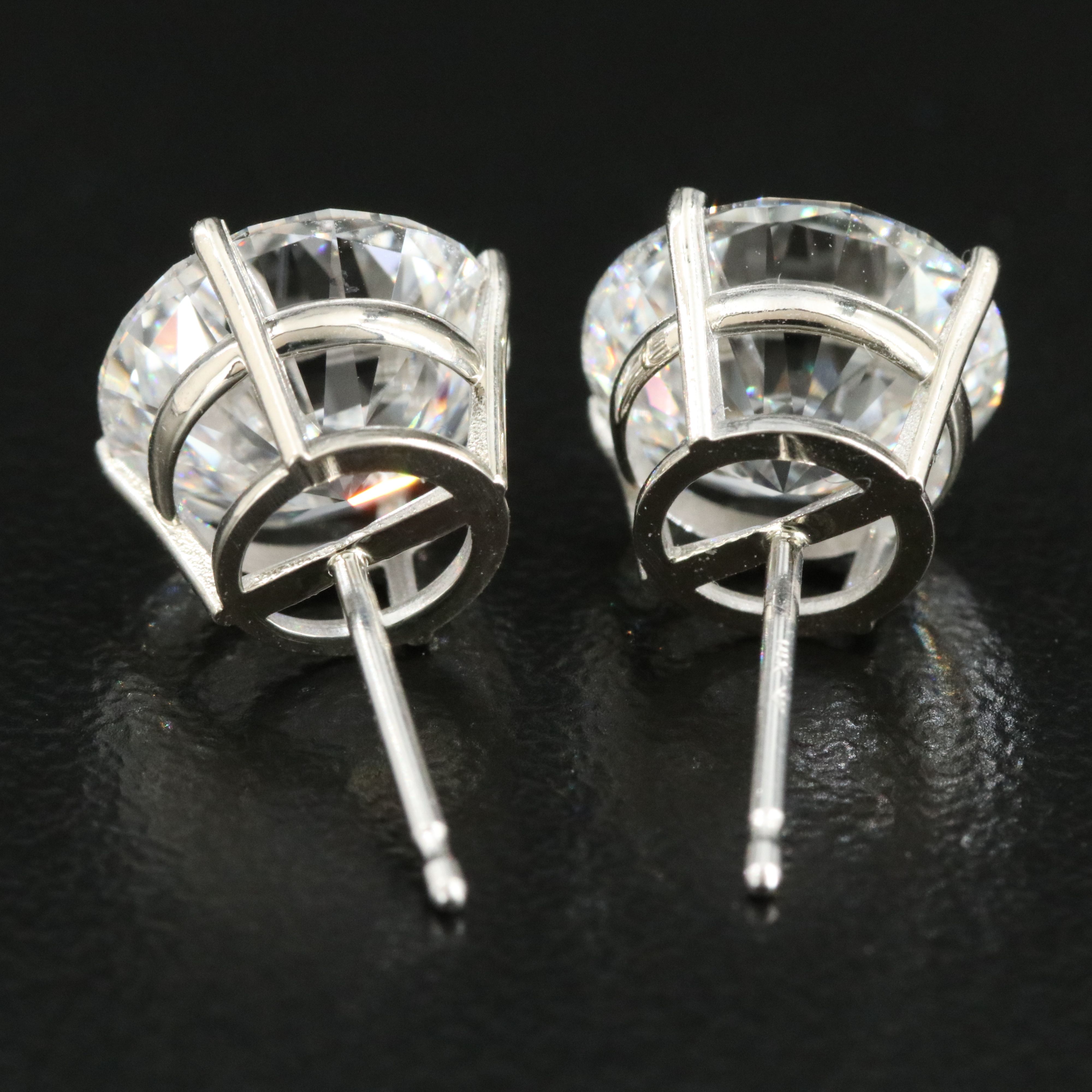 14K 5.08 CTW Lab Grown Diamond Stud Earrings with IGI Reports