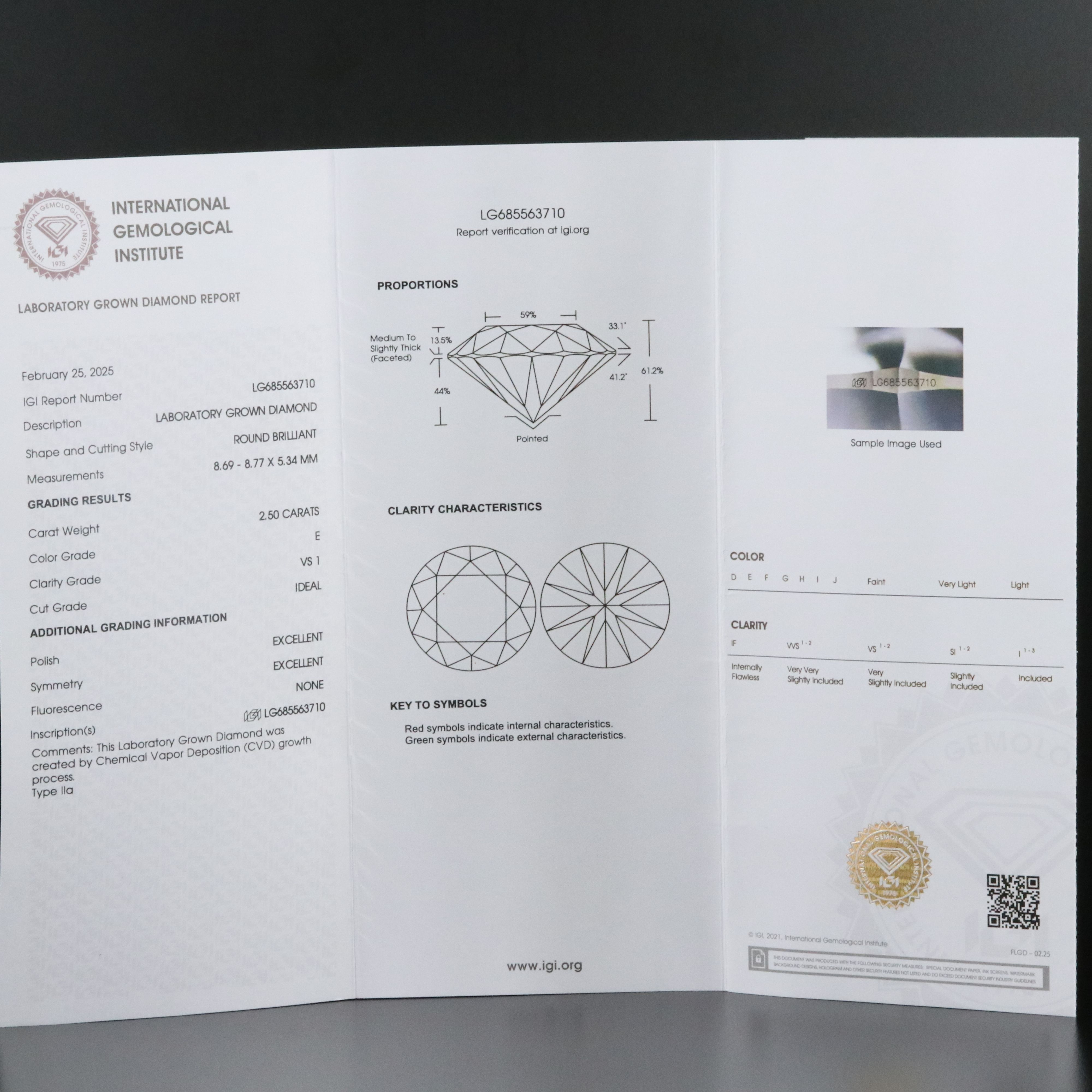 14K 5.08 CTW Lab Grown Diamond Stud Earrings with IGI Reports