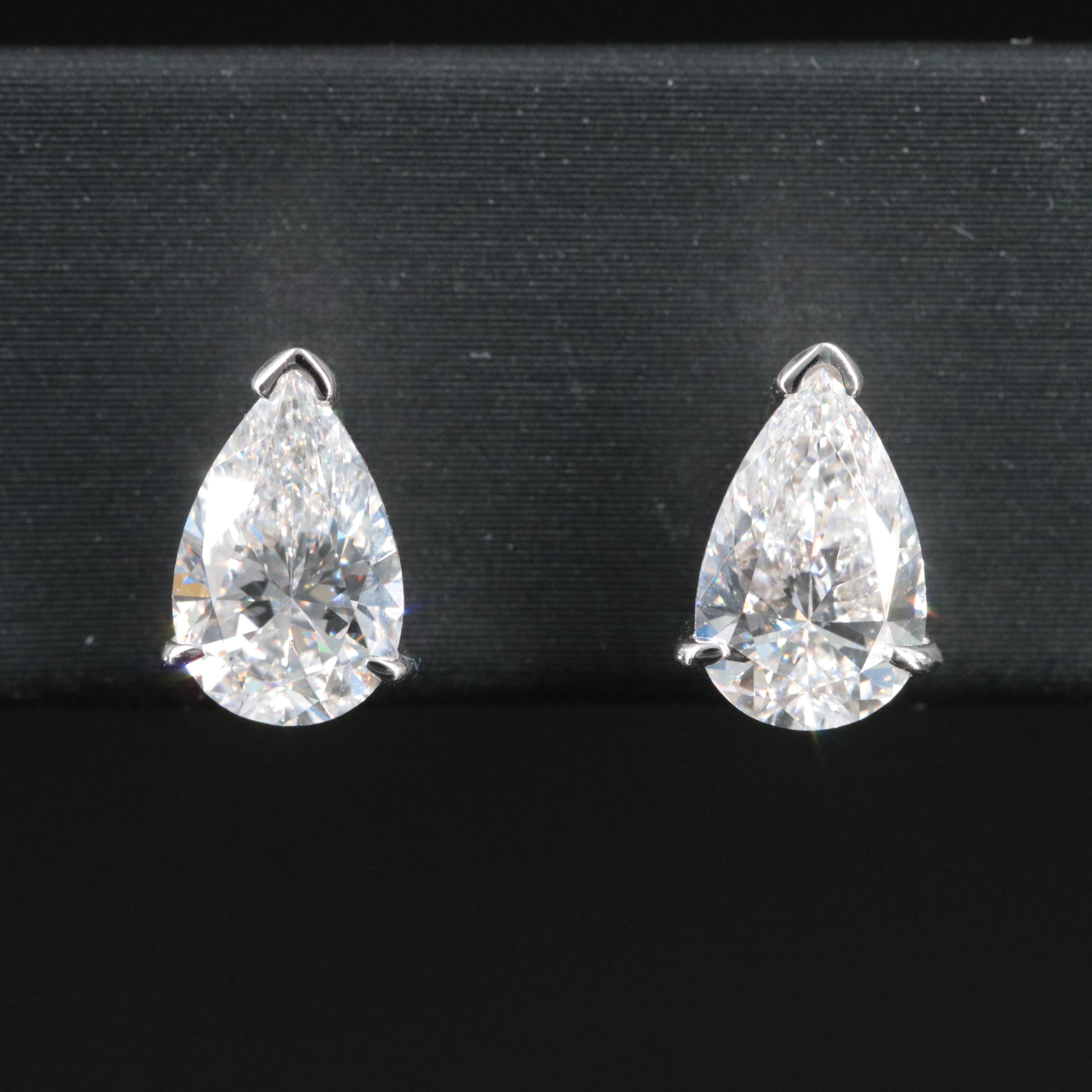 14K 2.04 CTW Lab Grown Diamond Stud Earrings with IGI Reports