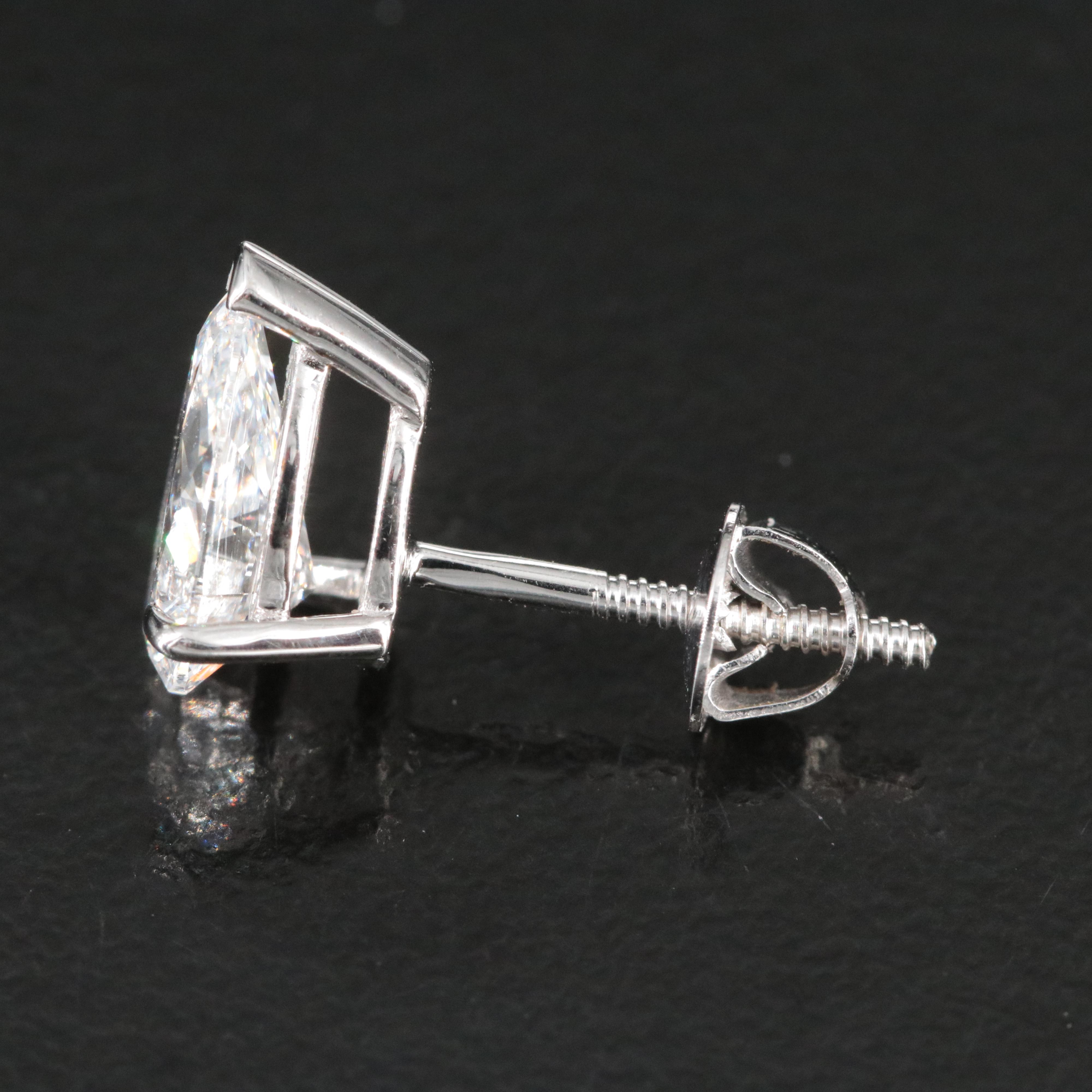 14K 2.04 CTW Lab Grown Diamond Stud Earrings with IGI Reports