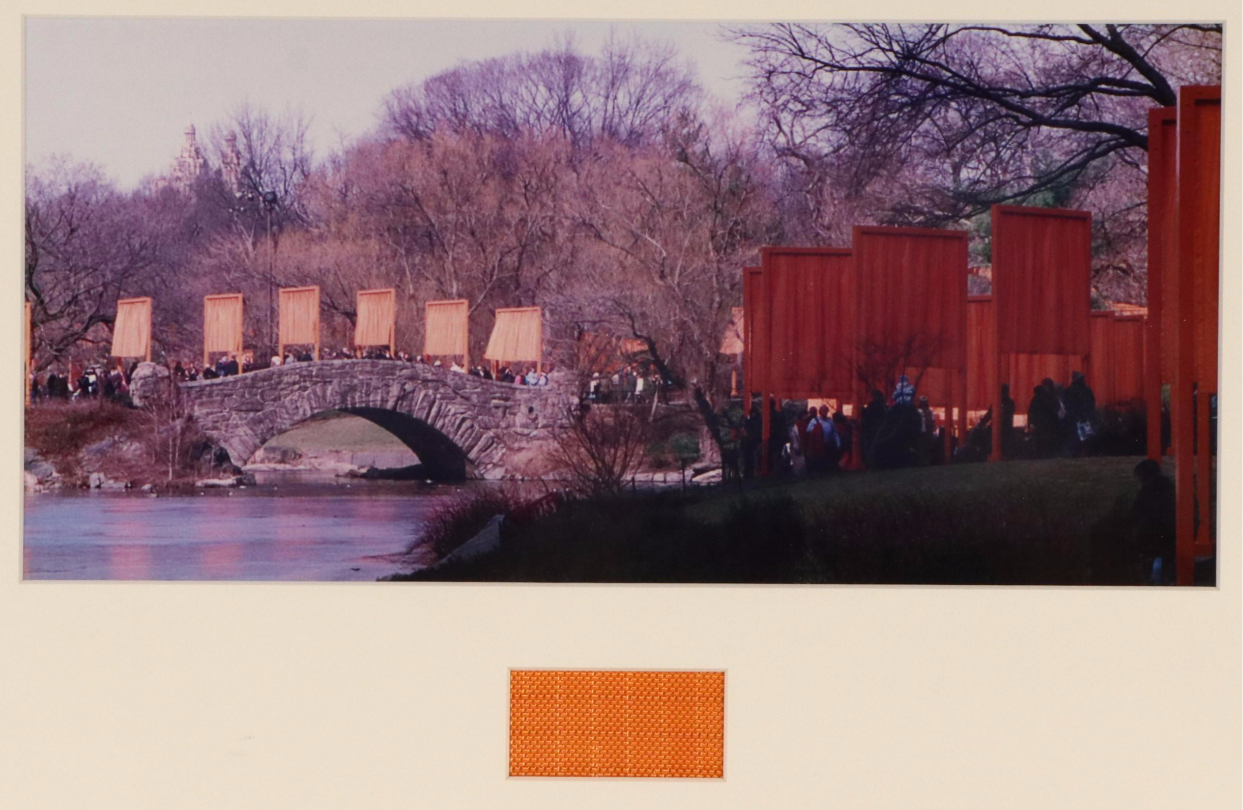 Christo and Jeanne-Claude Photograph and Swatch from "The Gates," 2005