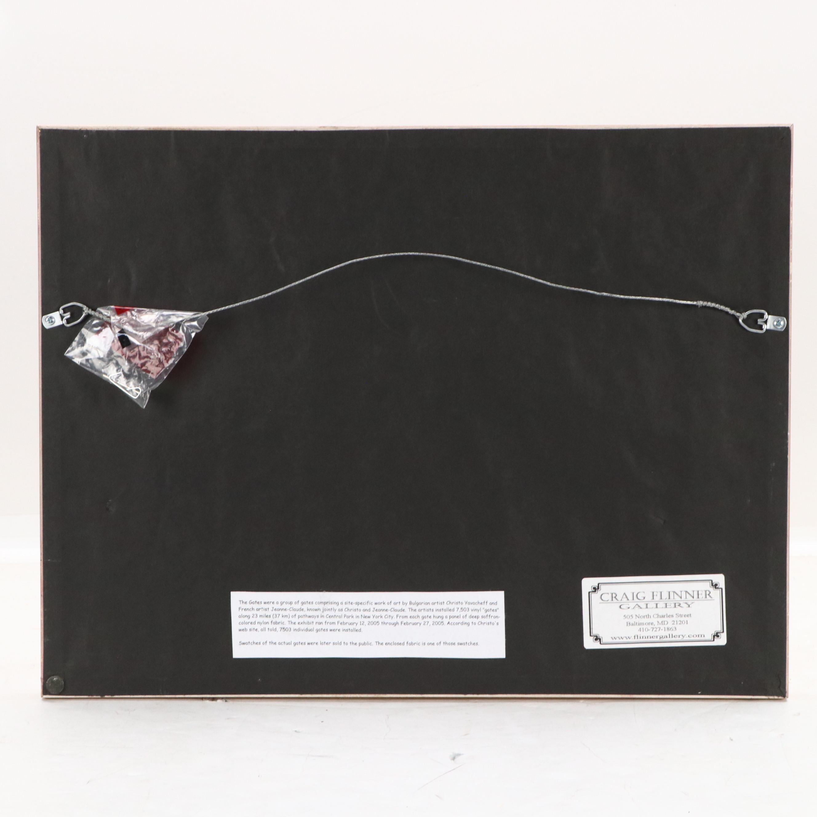 Christo and Jeanne-Claude Photograph and Swatch from "The Gates," 2005