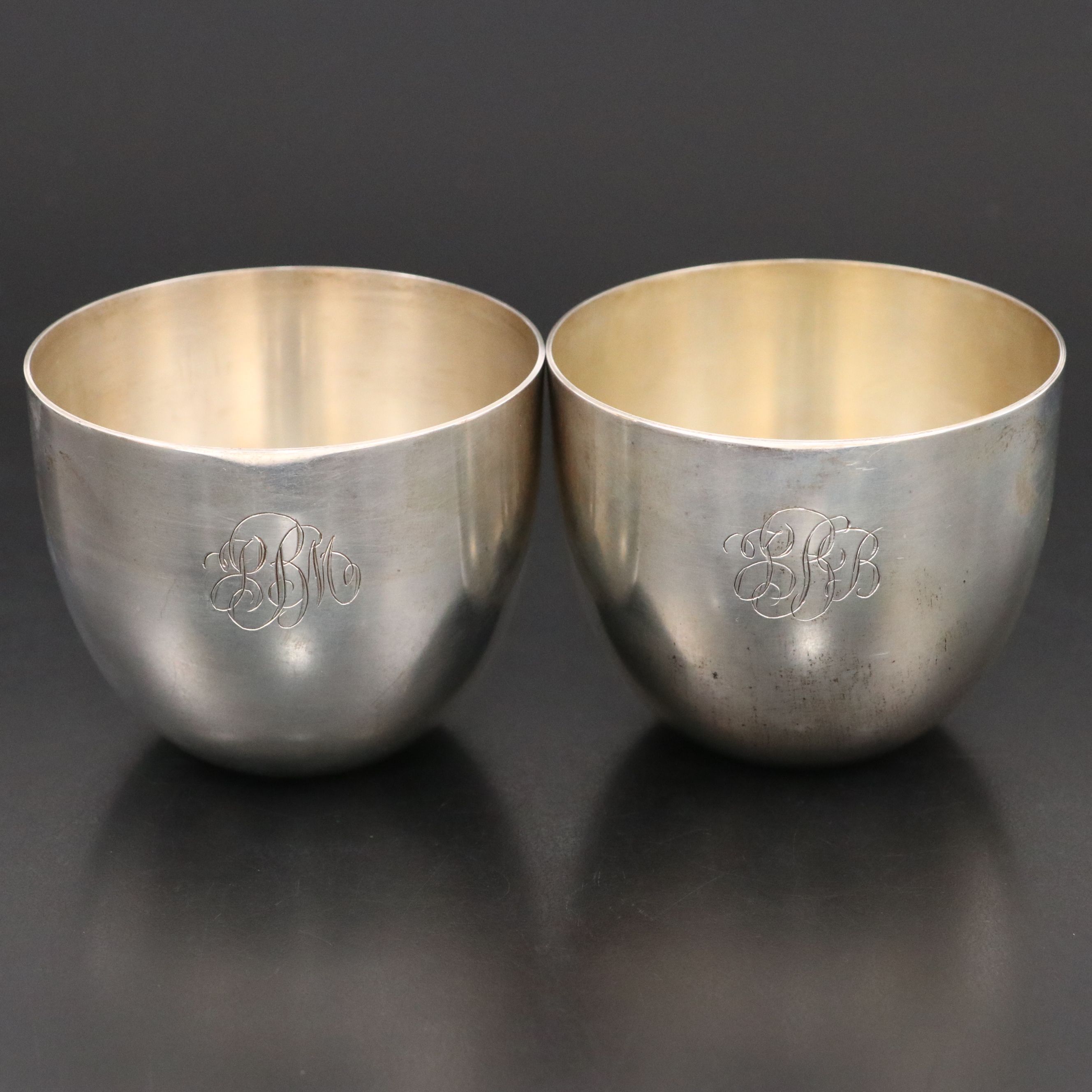 Stieff Sterling Silver Anniversary Jefferson Cups